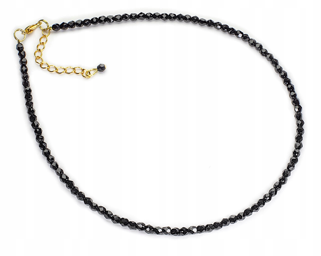 

Choker Naszyjnik Czarny Złoty Krótki Kiara Szkło