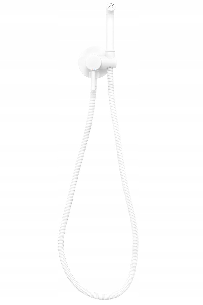 Bateria LOOP biała bidetowa podtynkowa ścienna Kolor biały