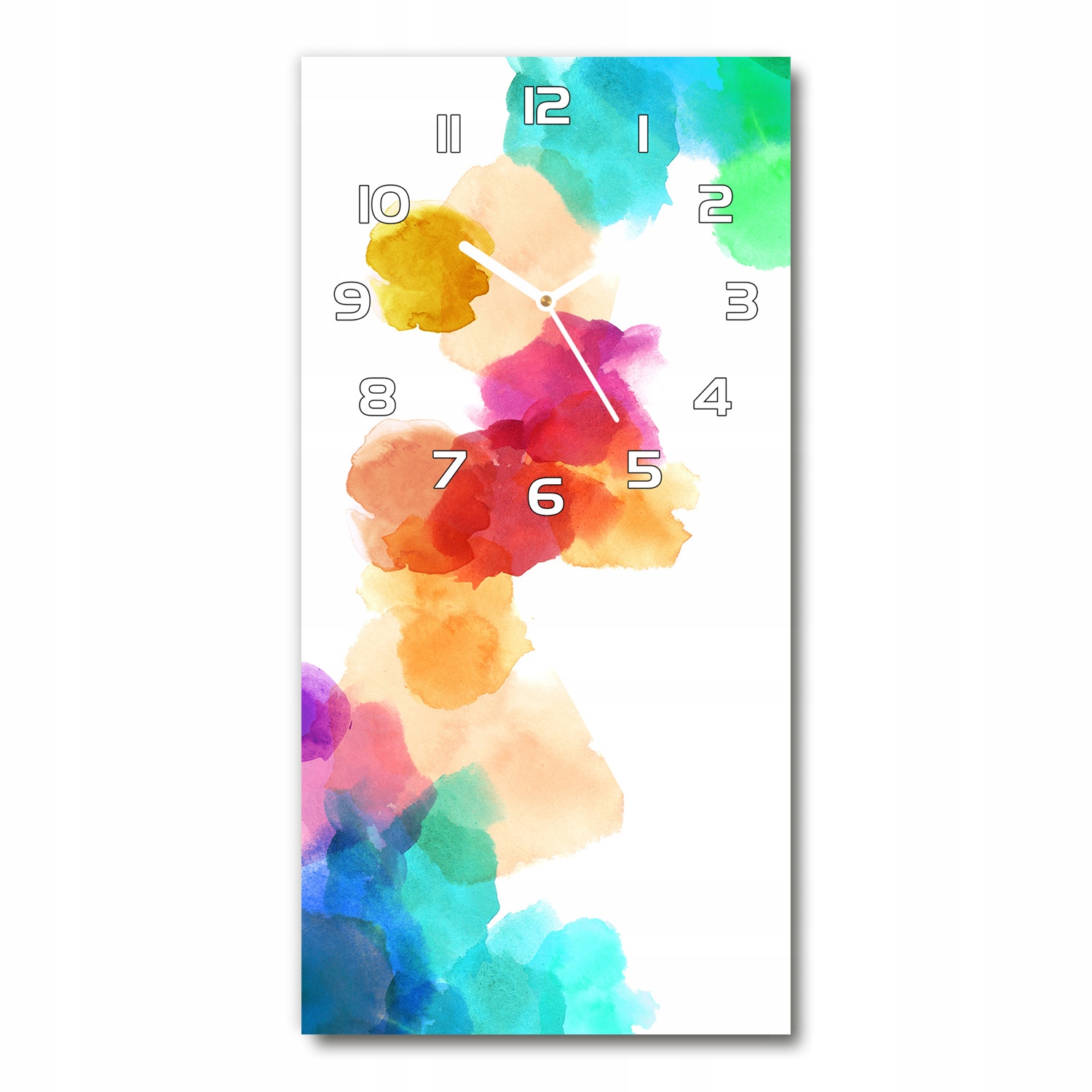 

Zegar szklany ścienny Kolorowe plamy 30x60 pionowy