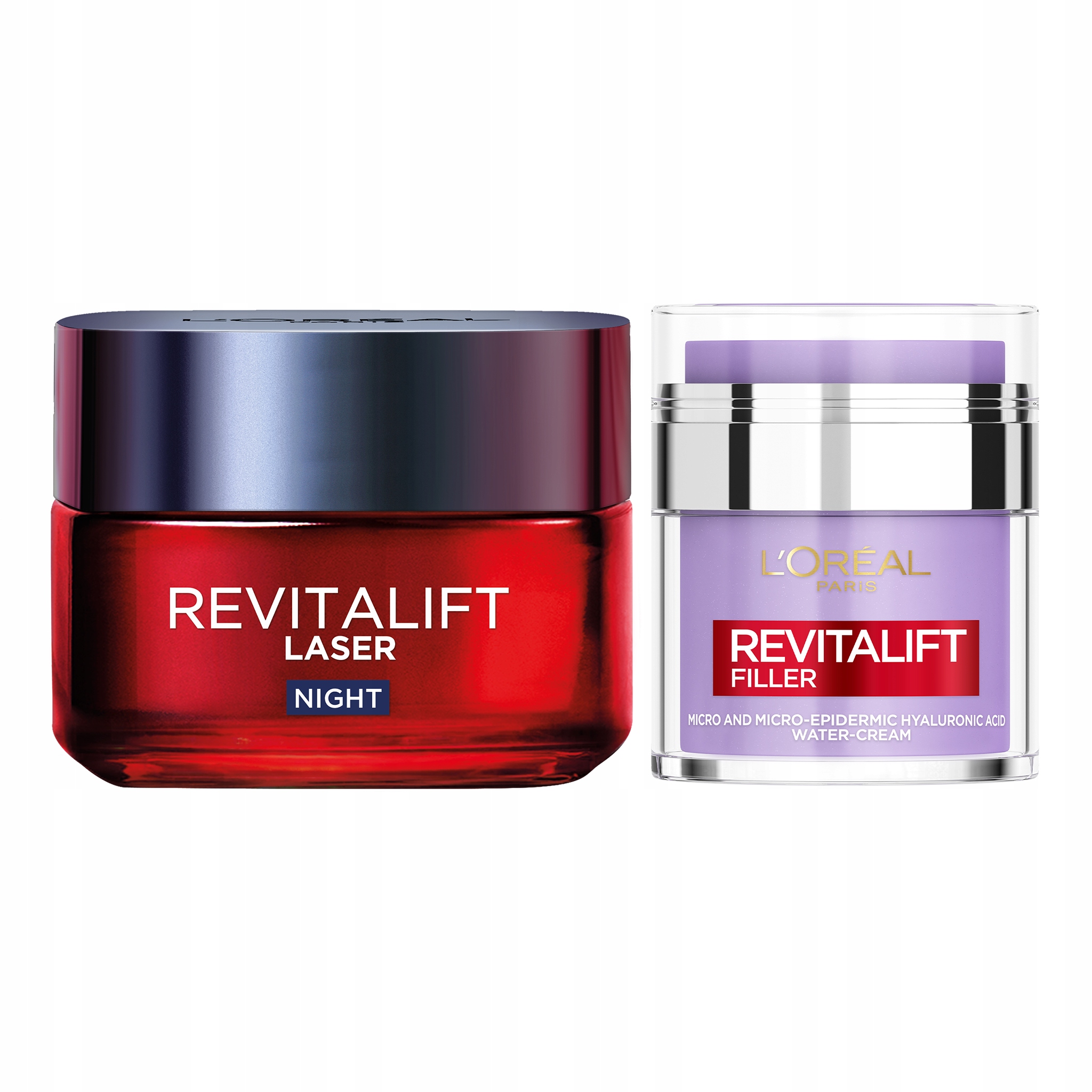 Zestaw L'Oréal Revitalift Filler Nawilżający Krem Dzień Laser na Noc