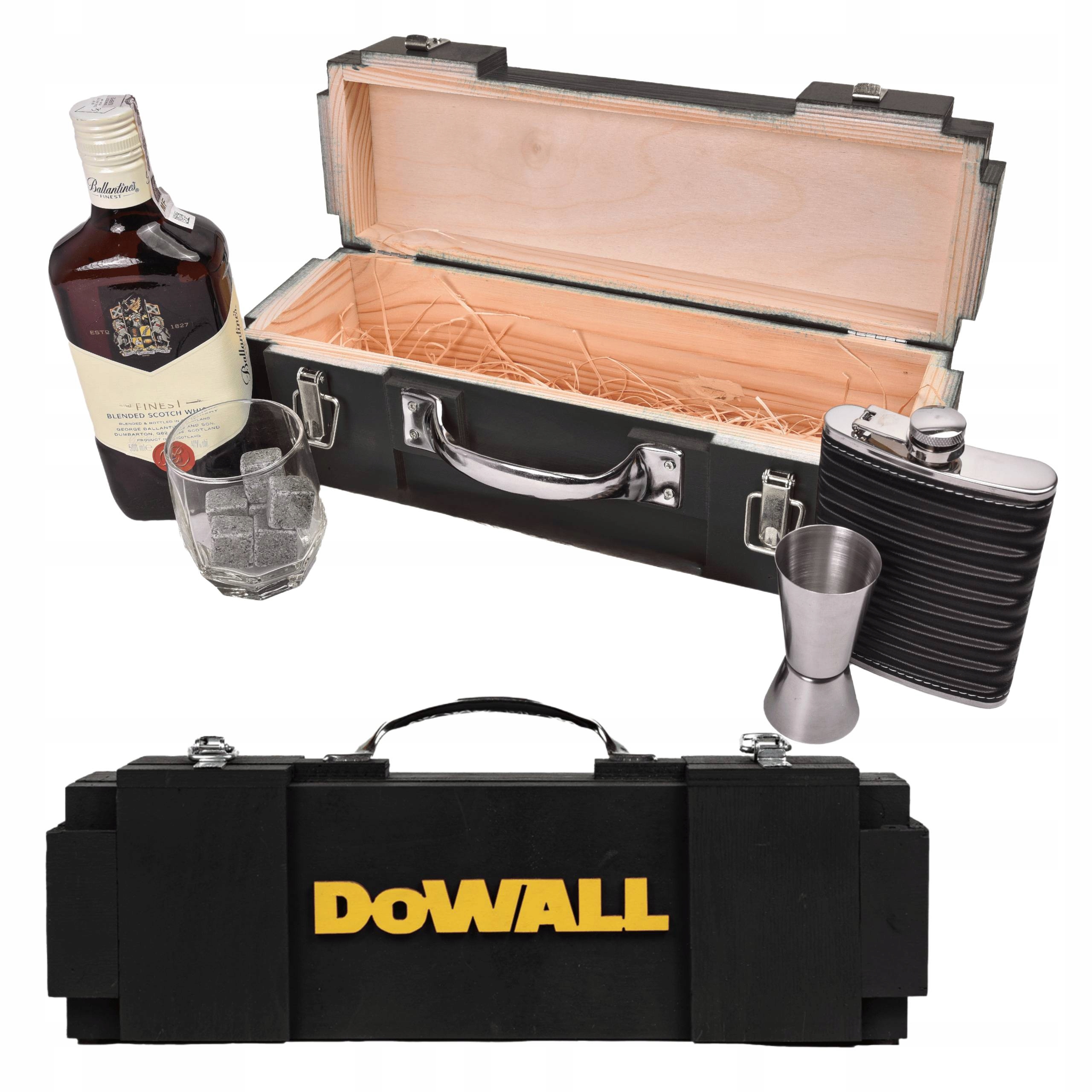 veselý dárek pro Tchána dřevěná krabička Dowall sada k narozeninám