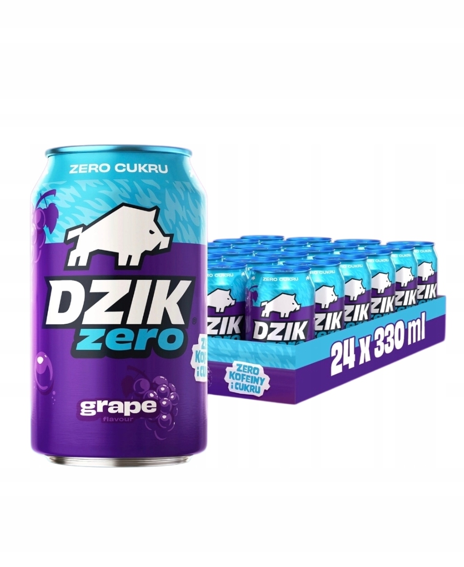 Levně Wk Dzik Zero 24x 330 ml Bez kofeinu Nulová kalorie Hroznové Víno