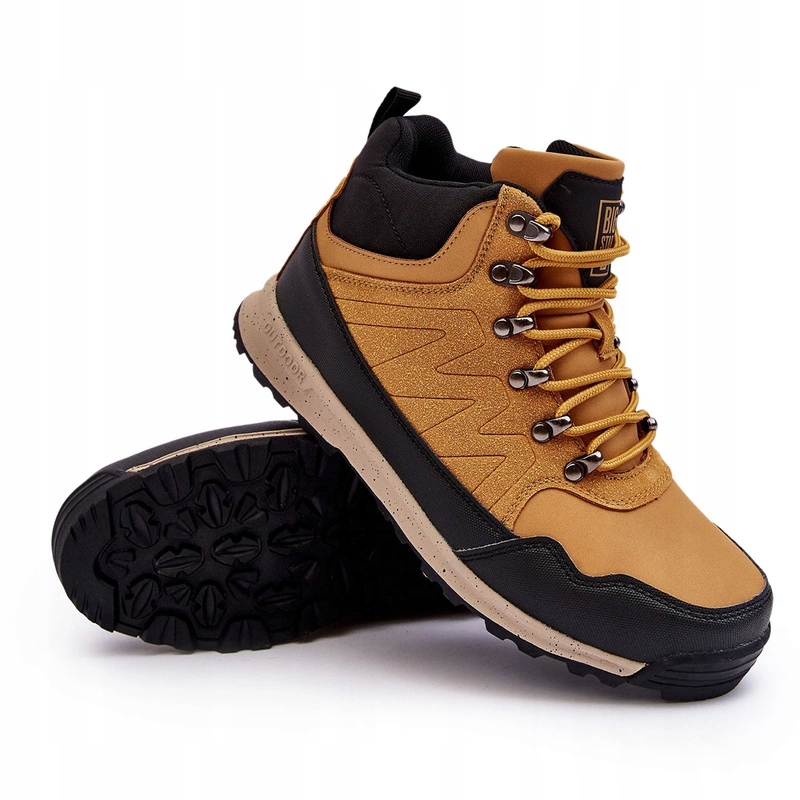 Trekové Zateplené Dámské Šněrovací Boty Big Star MM274479 Camel 39