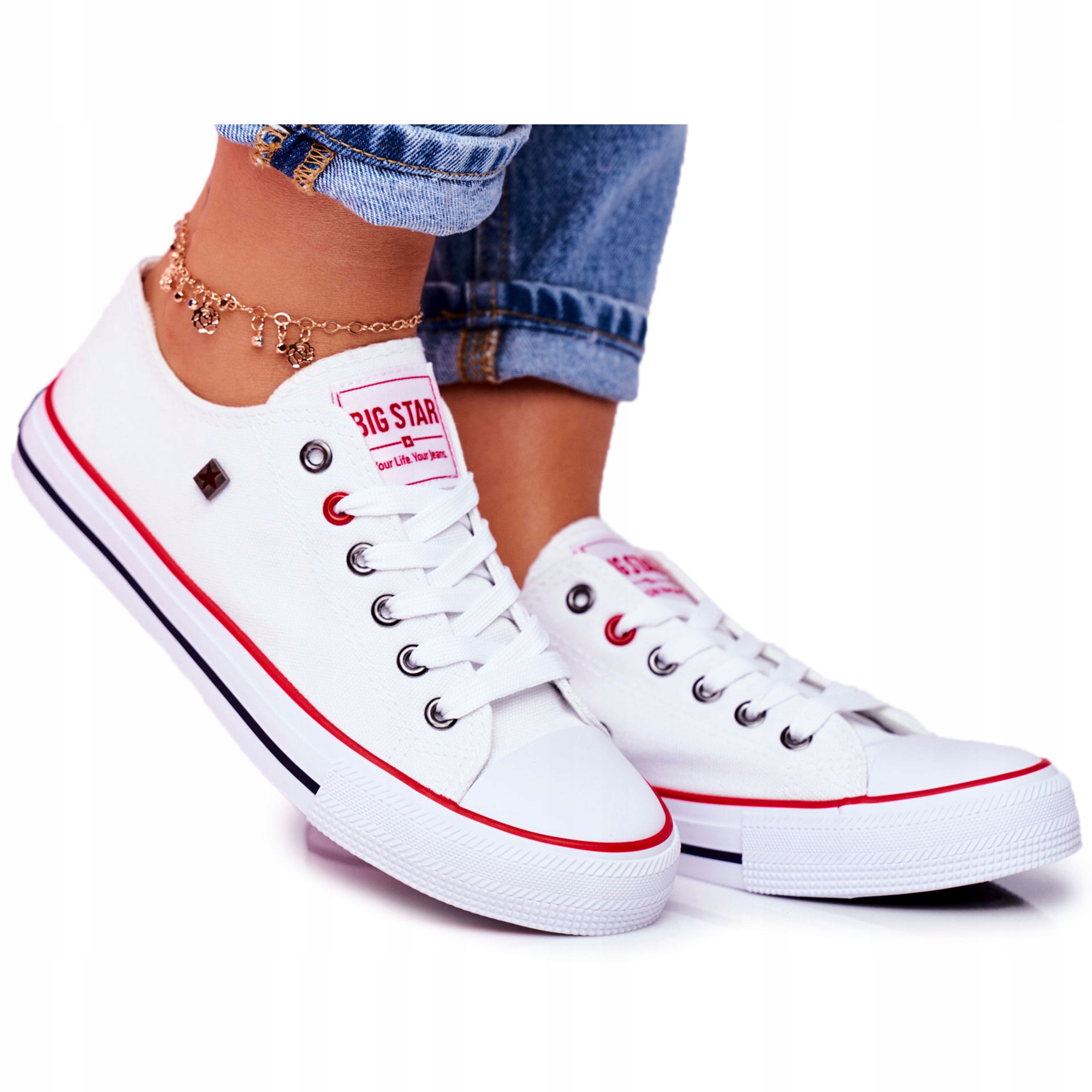

Big Star Damskie Białe Trampki T274022 39