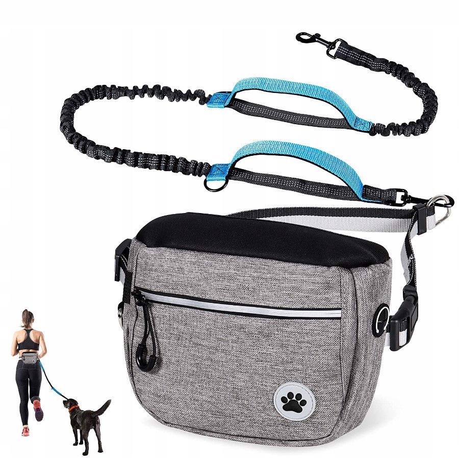 Levně Taška na opasek s vodítkem pro jogging psa