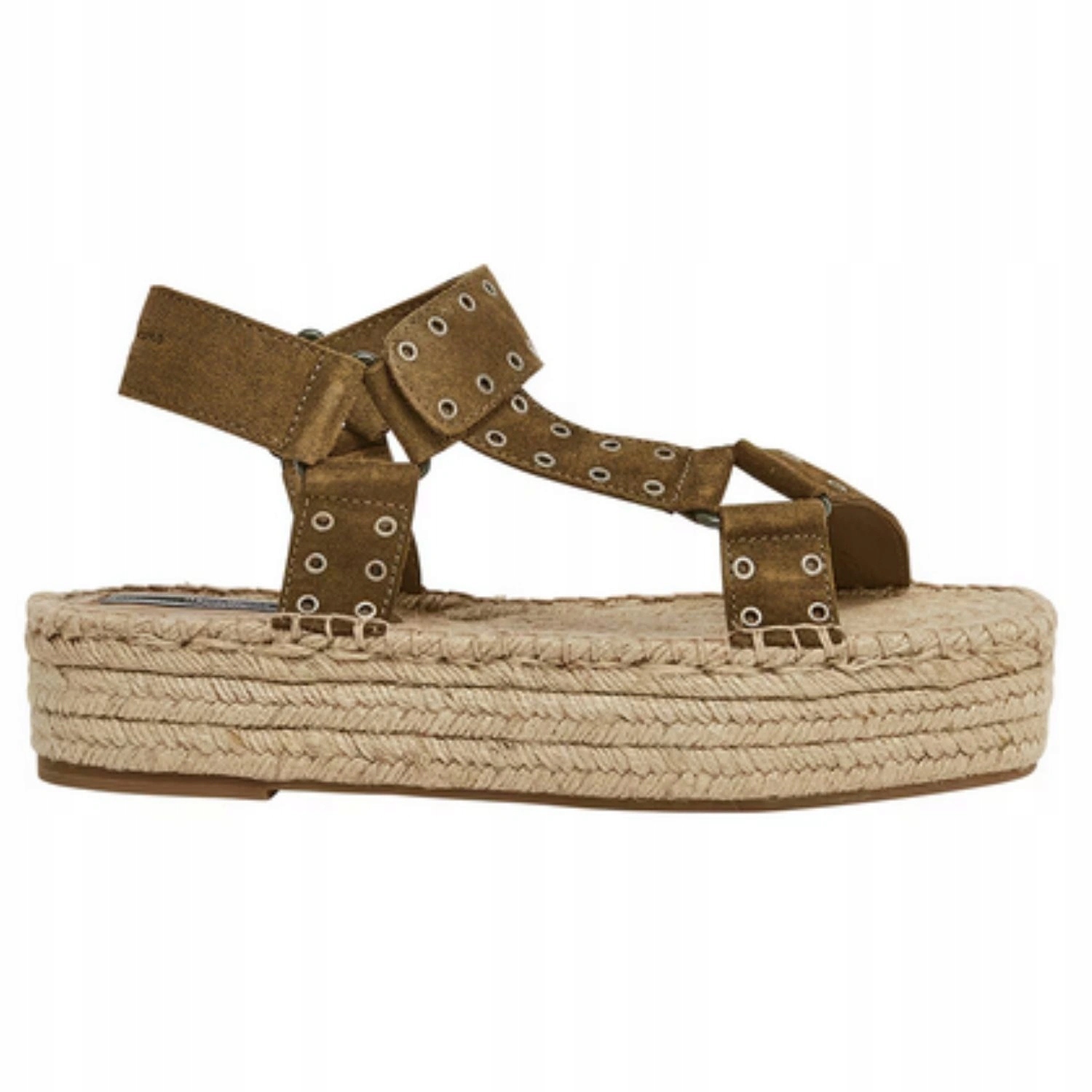 Espadrilkové boty Pepe Jeans Tracy dámské zelené na platformě pro léto, velikost vel.