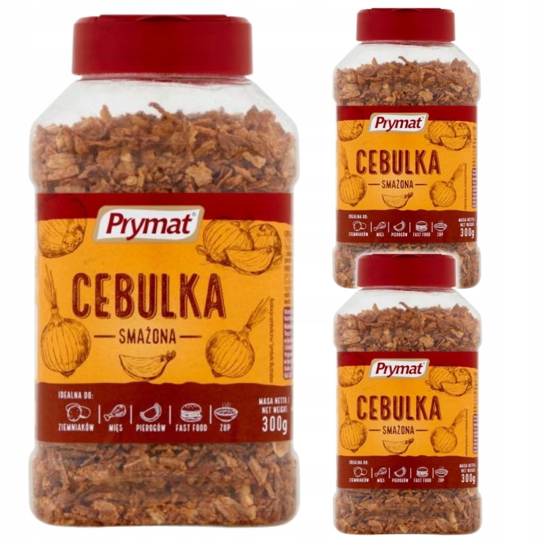 Cebulka cebula smażona PRYMAT 300g x 3 sztuki