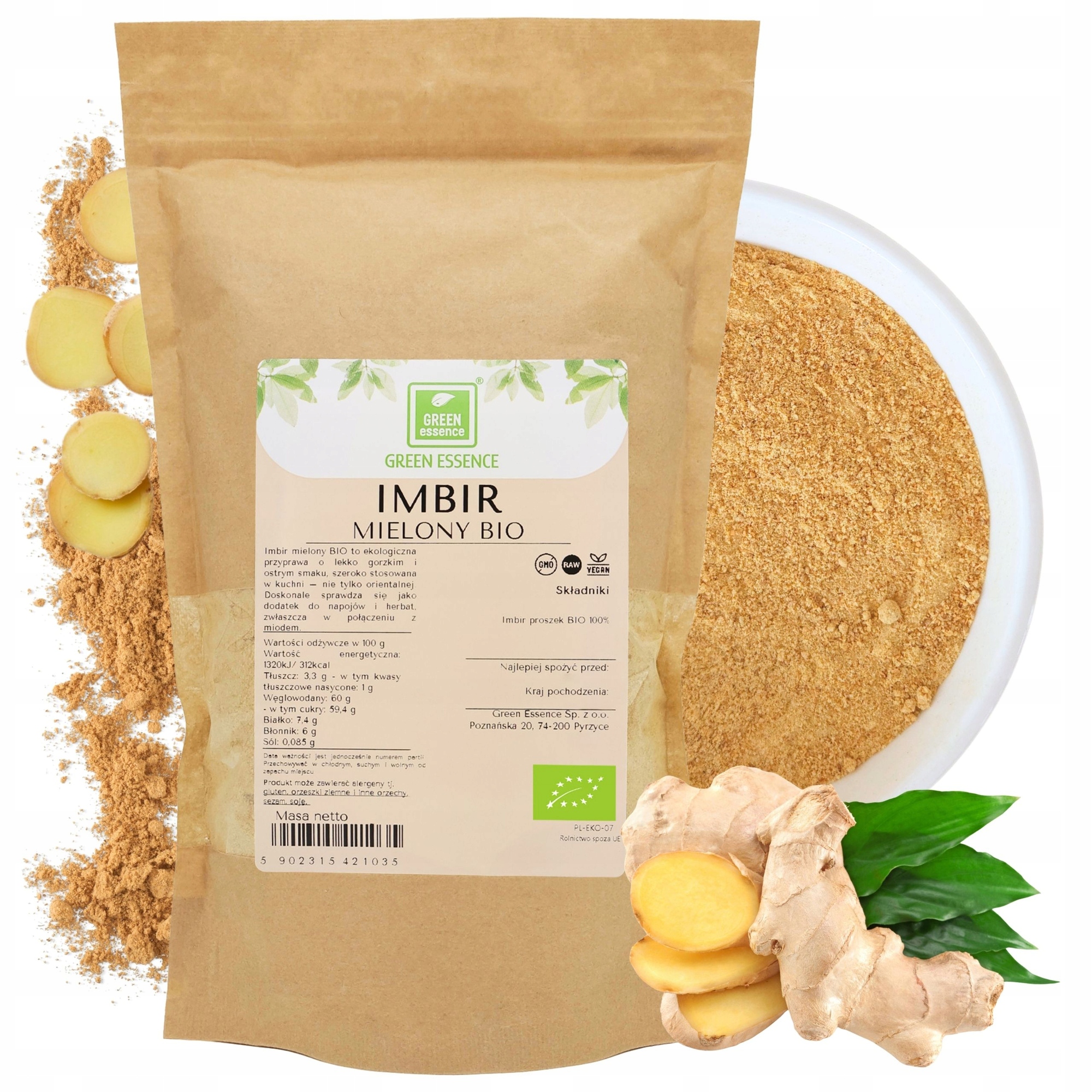 Levně Zázvor Bio 1 kg přírodní aromatický bez přísad 1000 g