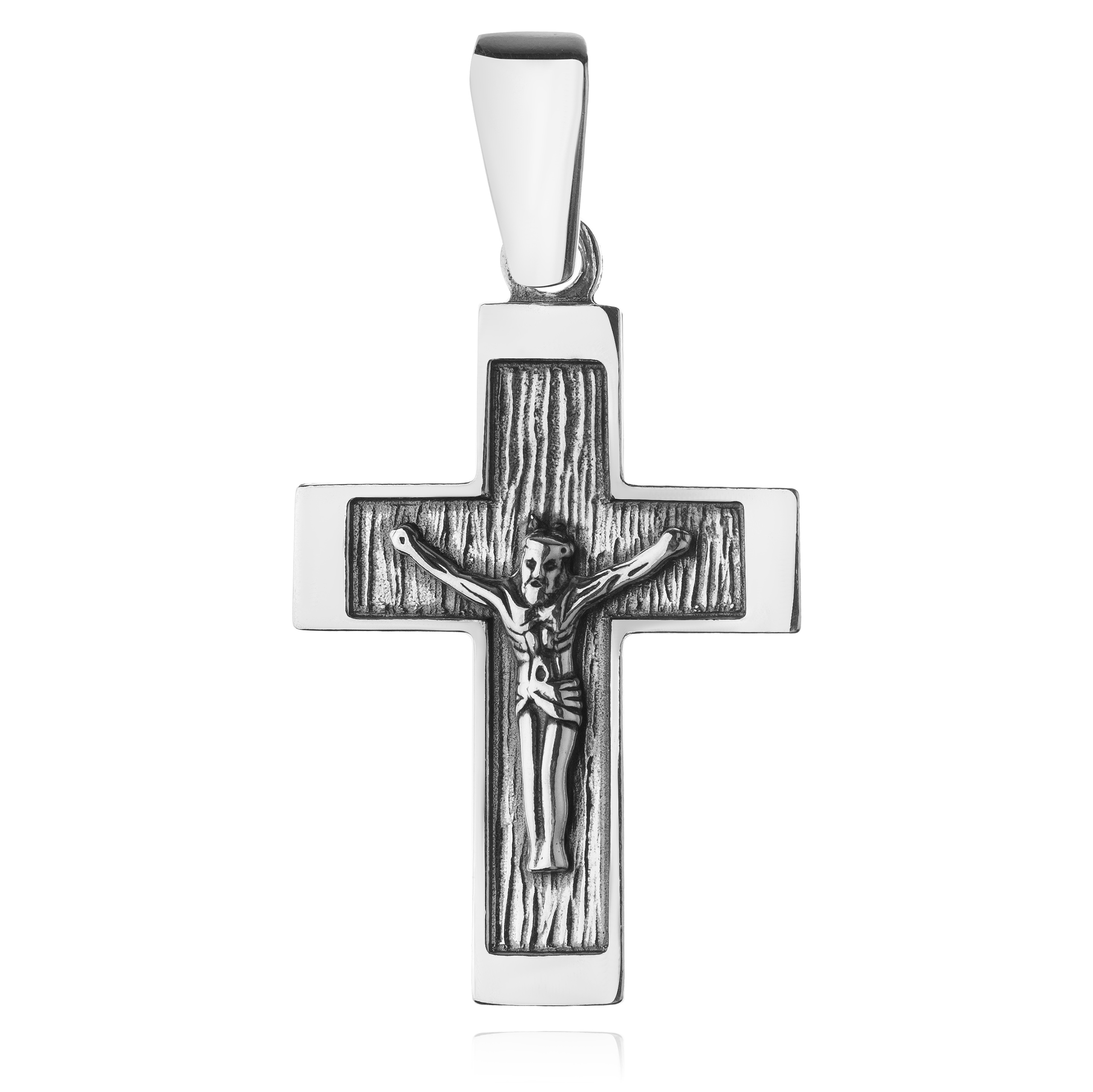 Stříbrný Křížek Oxidovaný Kříž Pánský Přívěsek 925