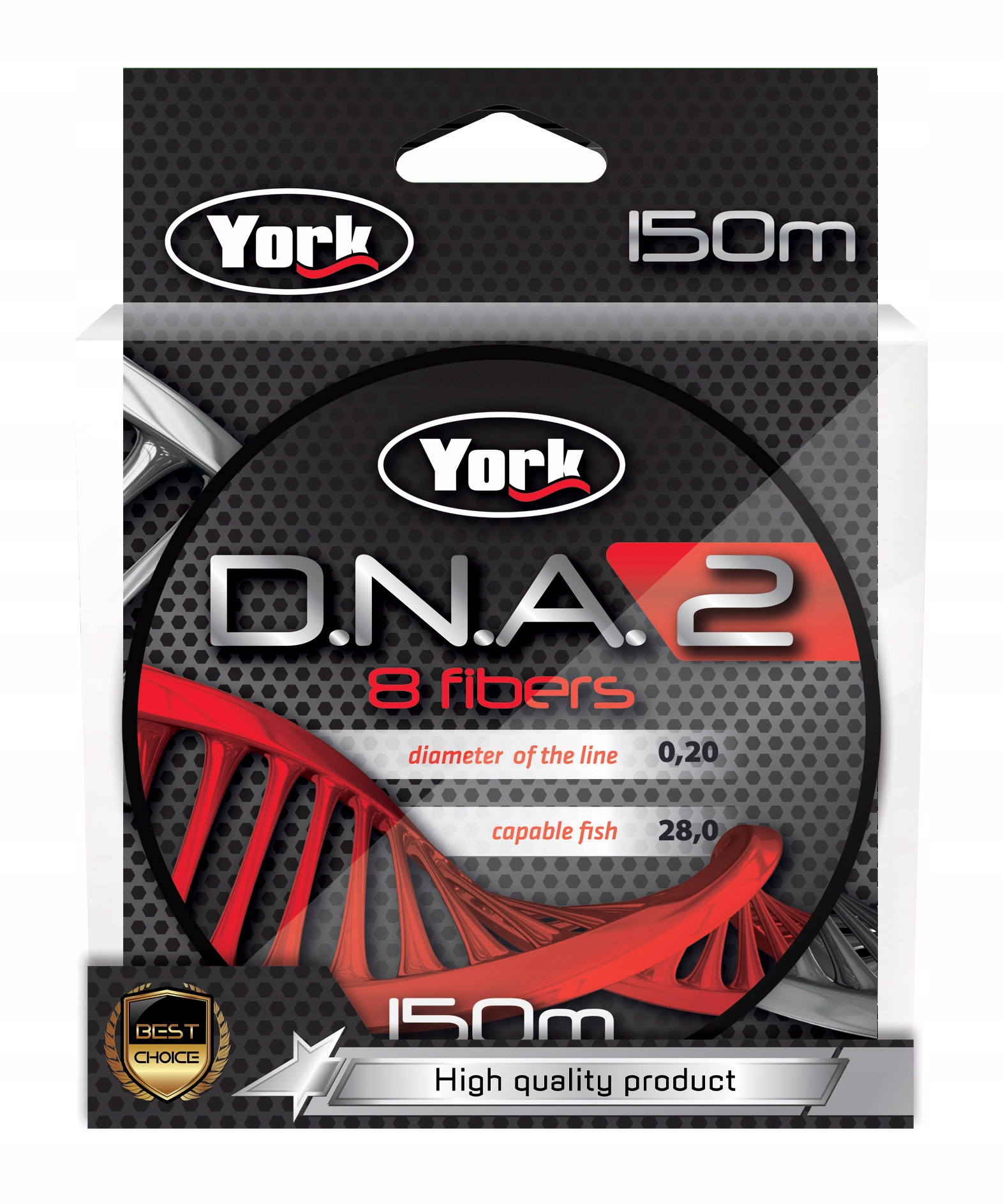 

Plecionka York D.n.a. 2 czerwona 0,16 mm 150 m