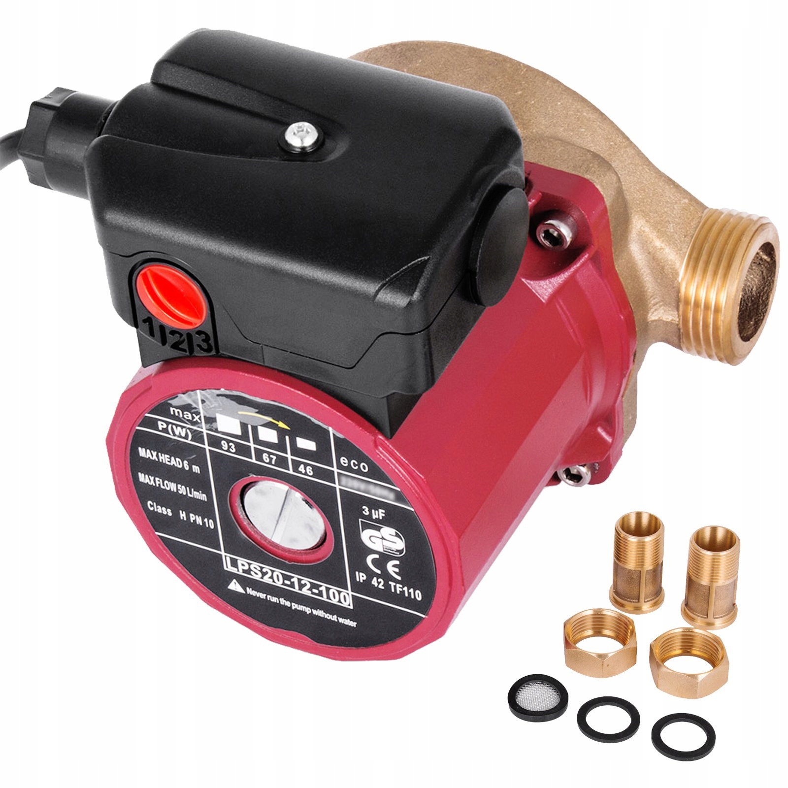 3-rýchlostná obehová pumpa 90 W 220 V