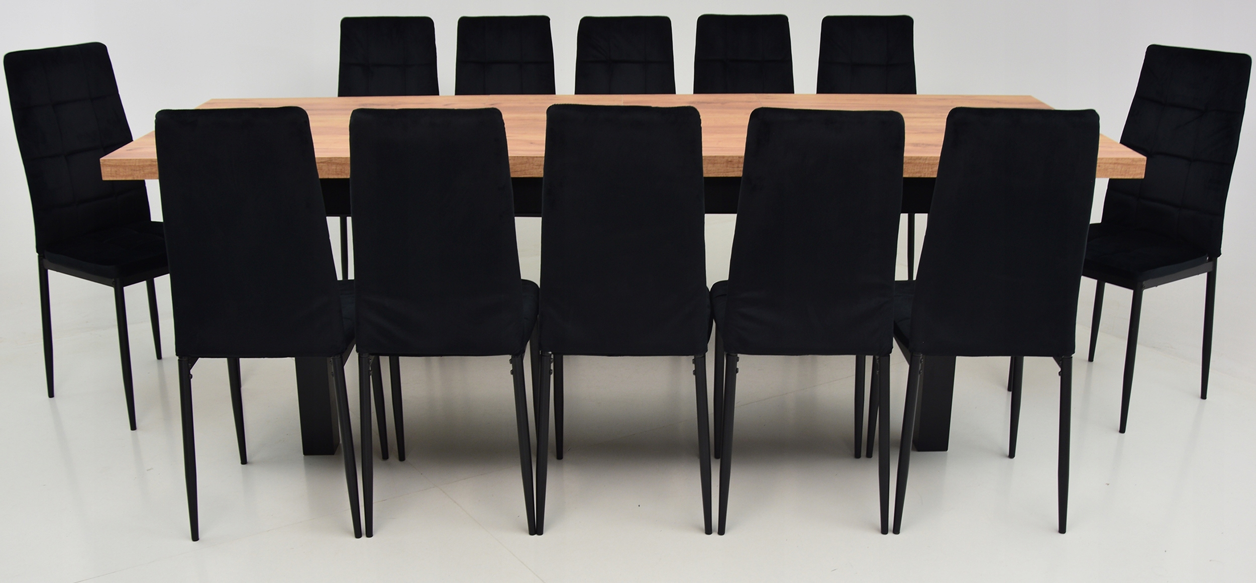 ZESTAW DO JADALNI Stół do 250cm i 12 krzeseł WELUR Kod producenta IK-07 + S-7