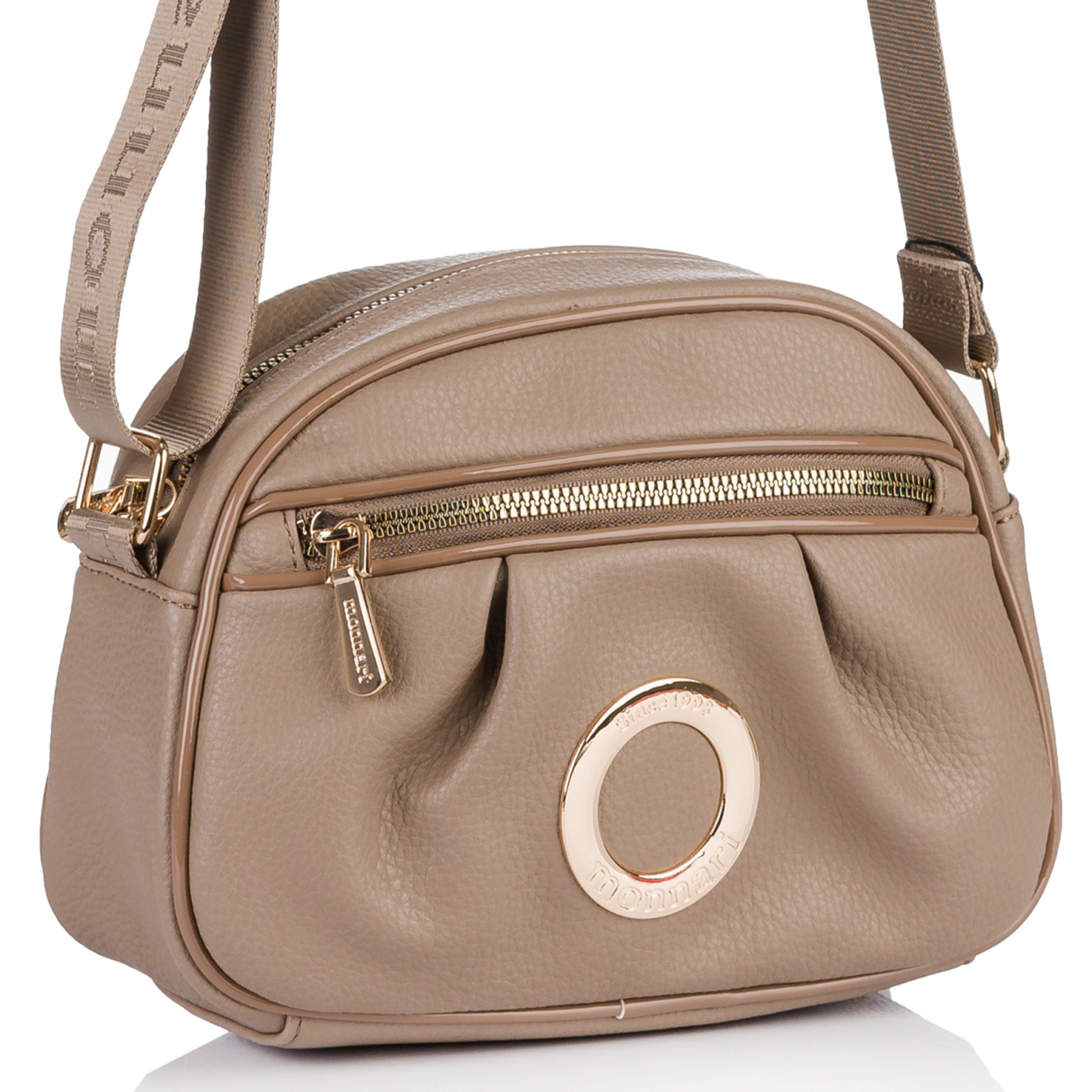 TOREBKA KUFEREK LISTONOSZKA MONNARI PREMIUM Beżowa z kieszonką