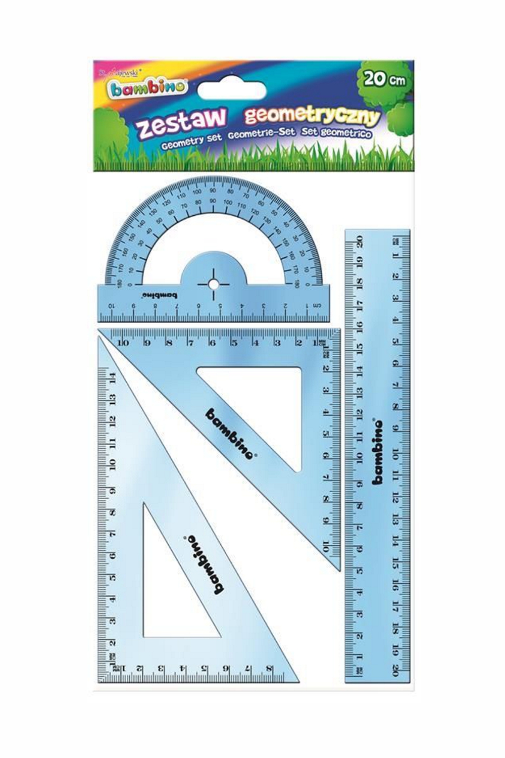 Zestaw geometryczny 4 elementy, 15 cm BAMBINO
