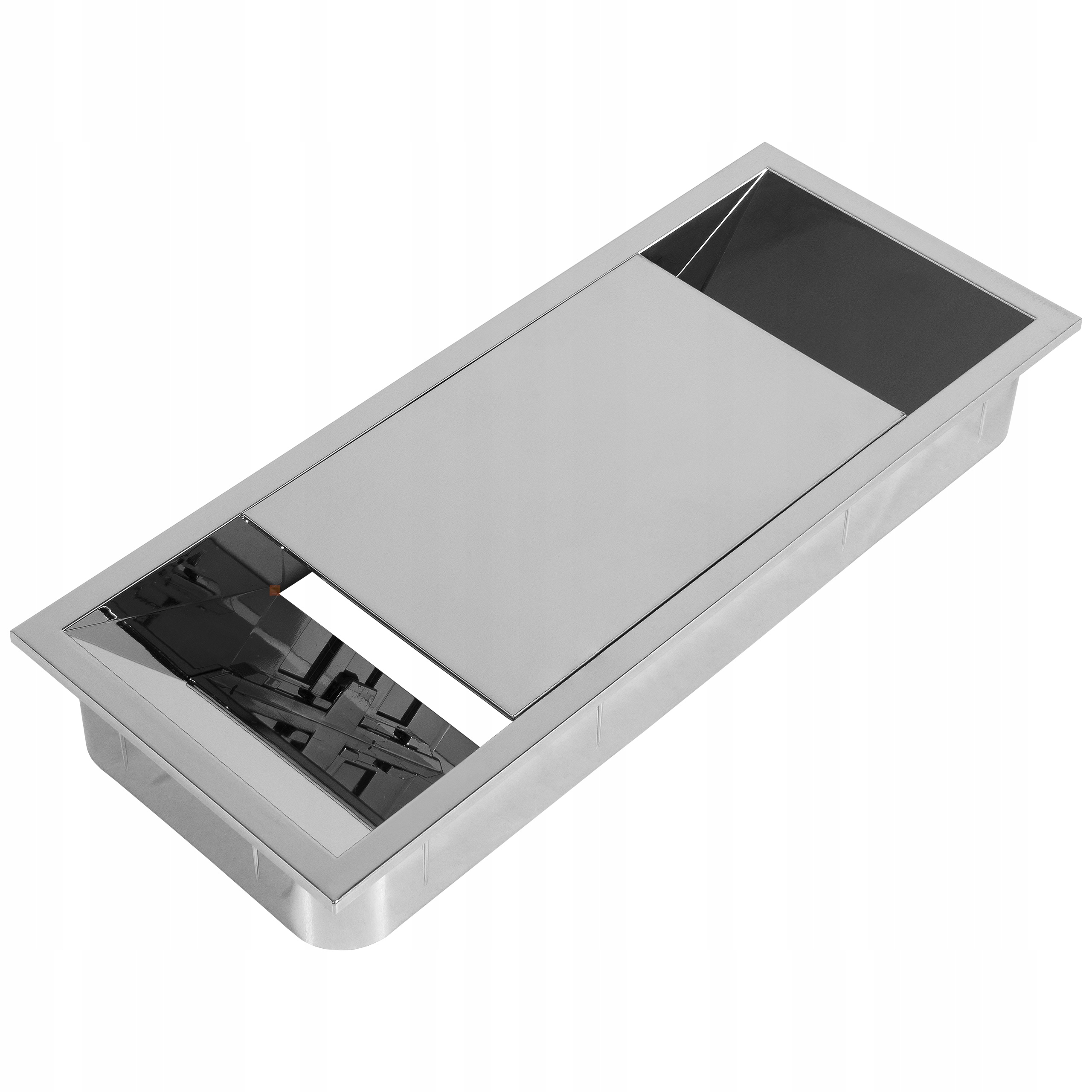 

Przepust kablowy prostokątny 152x61 Emuca - chrom