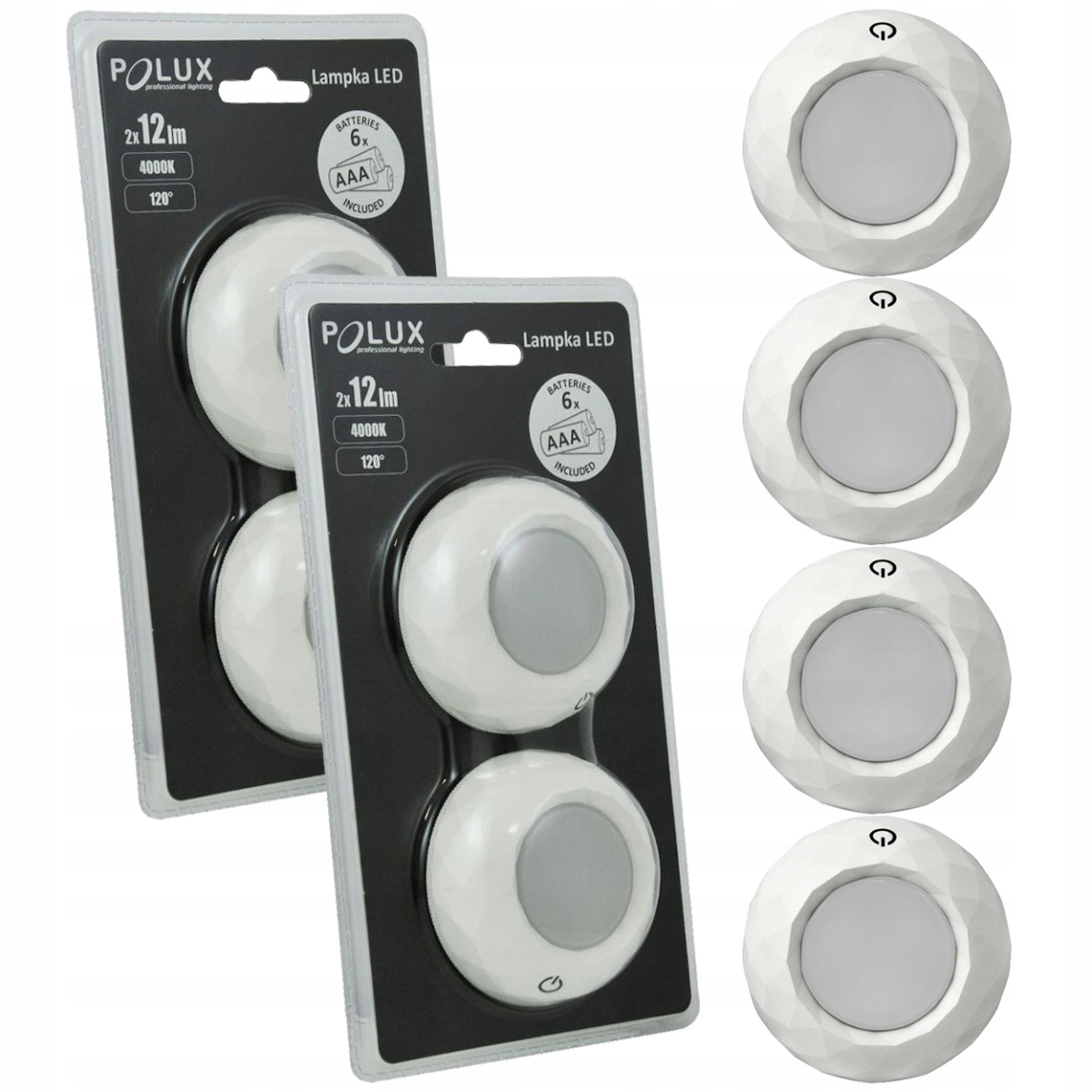

4x Lampka lampa podszafkowa meblowa Led baterie