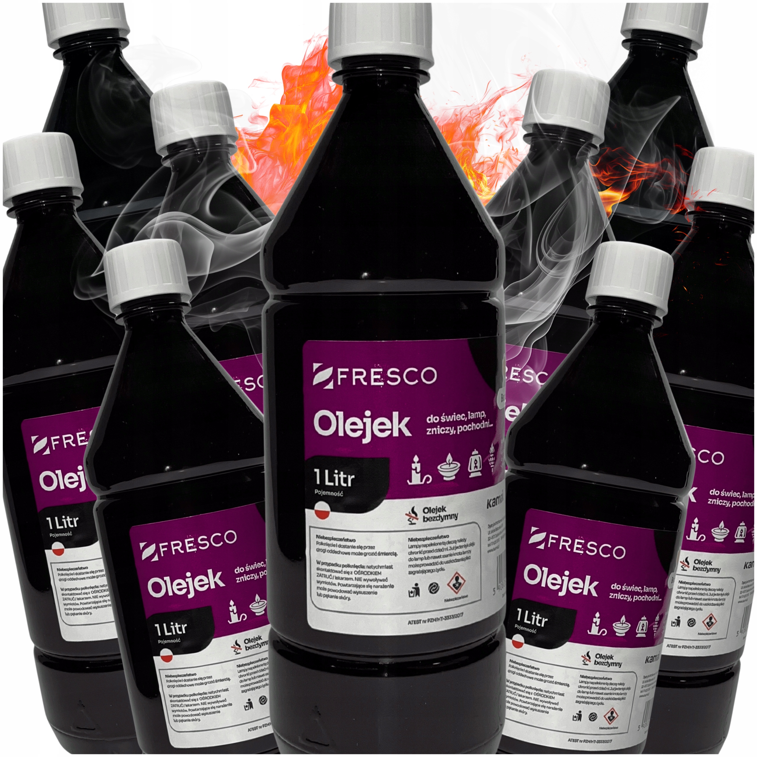 Sada 10 x Olej do Lamp na palivový hmyz Bez Dymu do fakle sviečok Ochrana