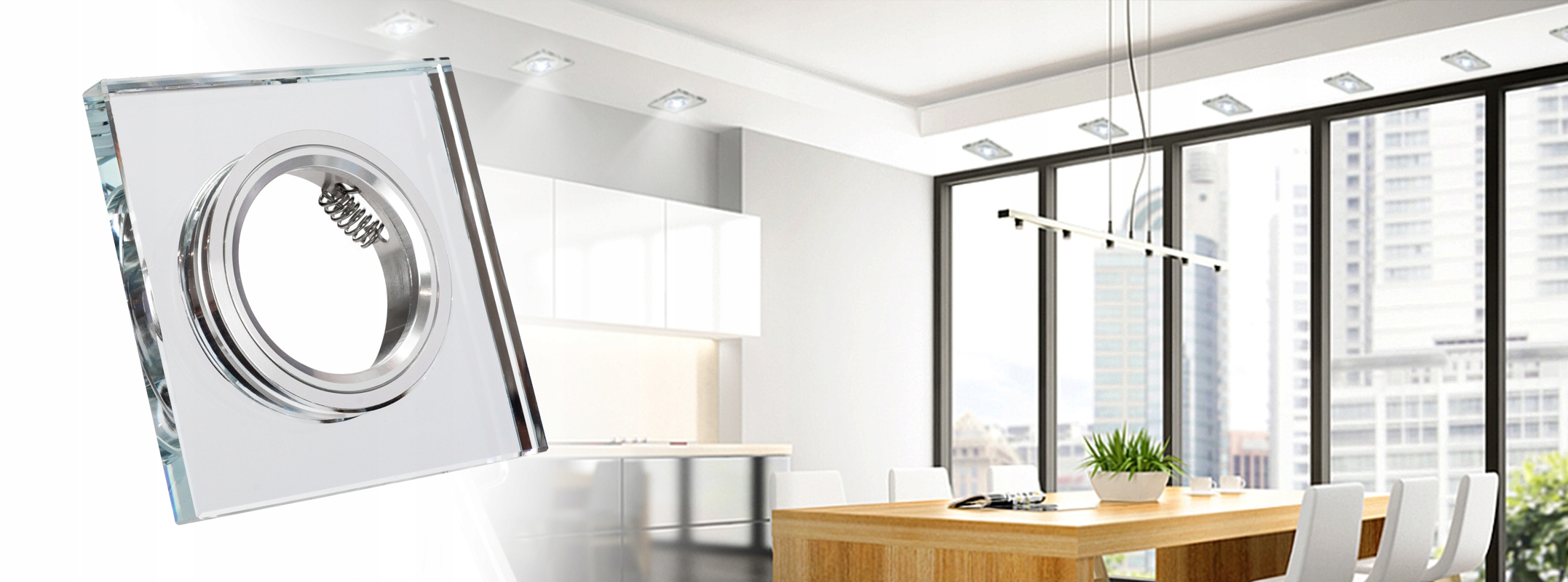 HALOGENOWA RAMKA OCZKO OPRAWKA SUFITOWA DO ŻARÓWEK GU10 KWADRAT DO ŁAZIENKI Kod producenta 7003