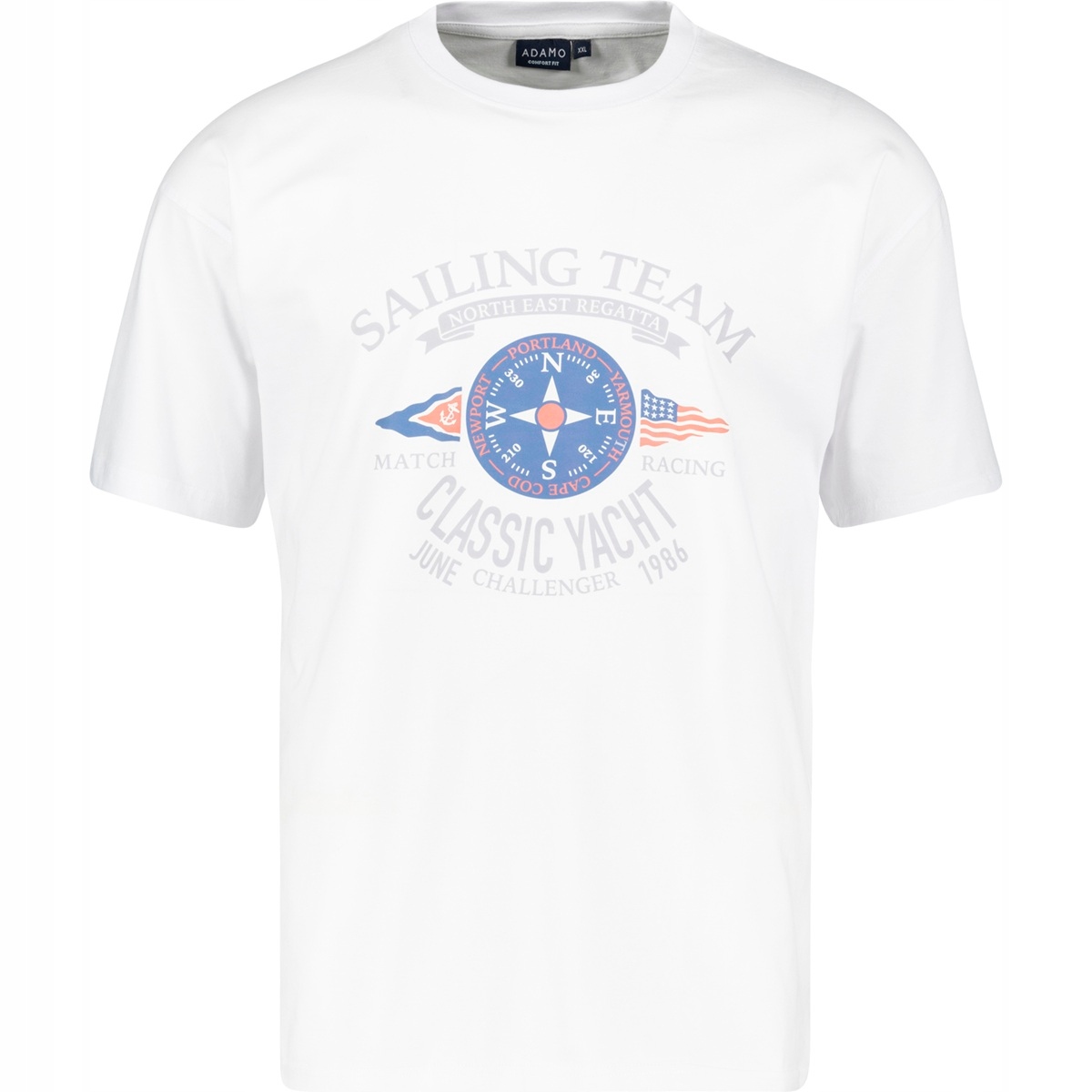 Tričko Pánské extra dlouhé tričko Bílé Adamo Velké velikosti 3XL