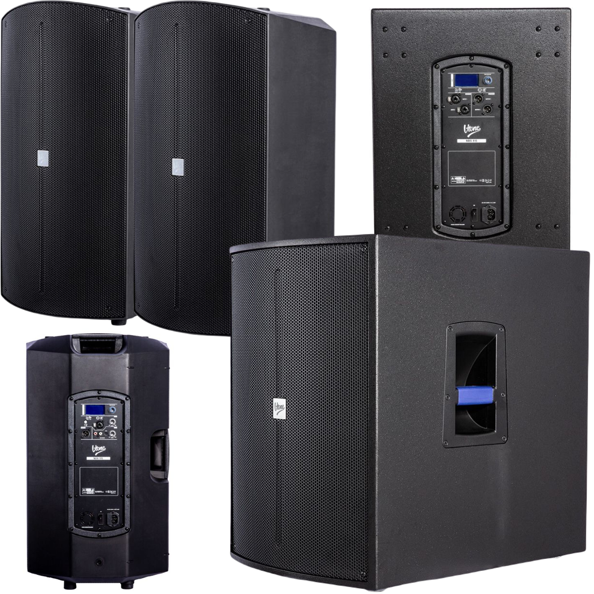 Zestaw 2 Kolumny Aktywne 15" 350W NBX-115 Subwoofer 15" 500W NBS-115 Dsp