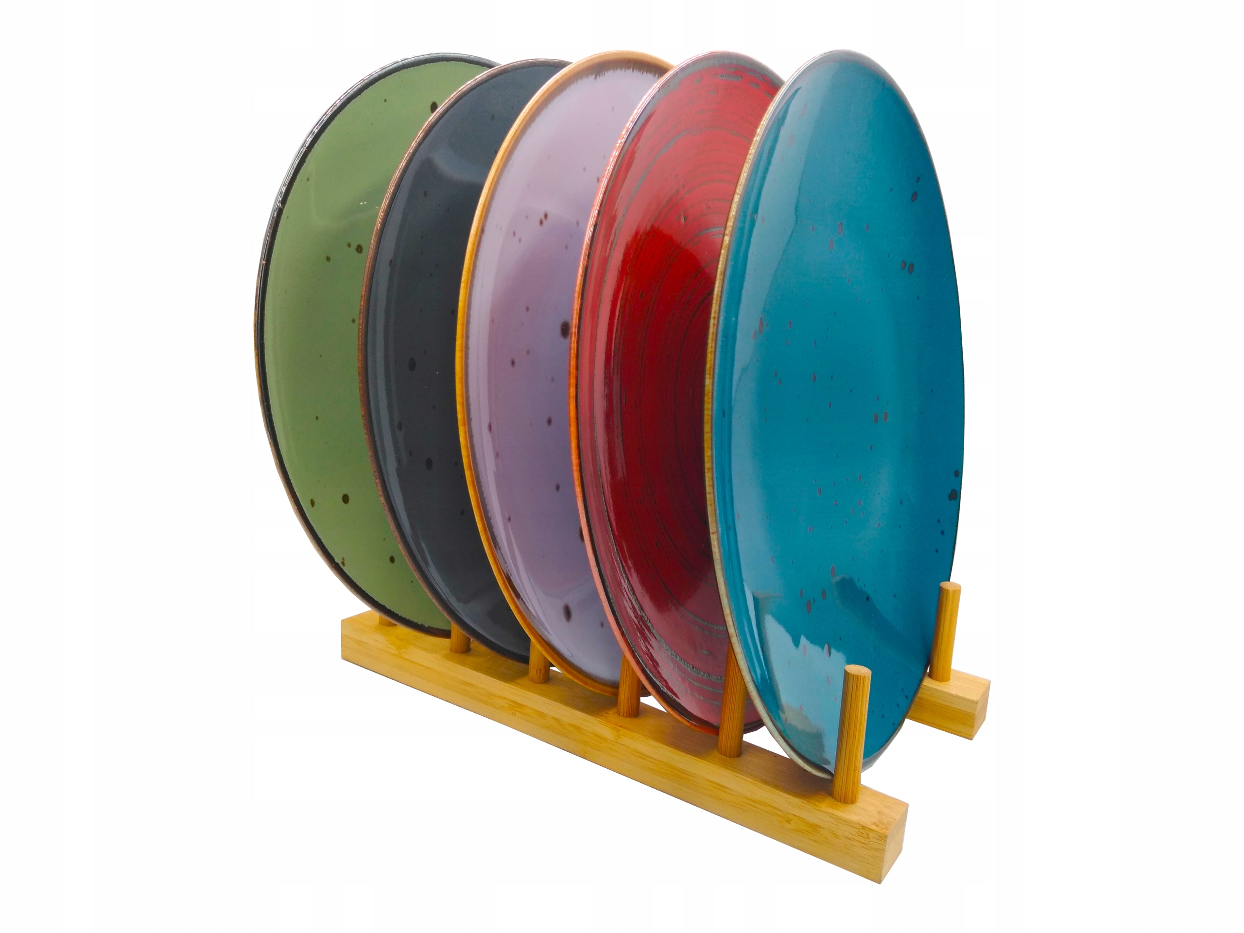 STOJAK ORGANIZER NA POKRYWKI TALERZE 27CM DREWNO