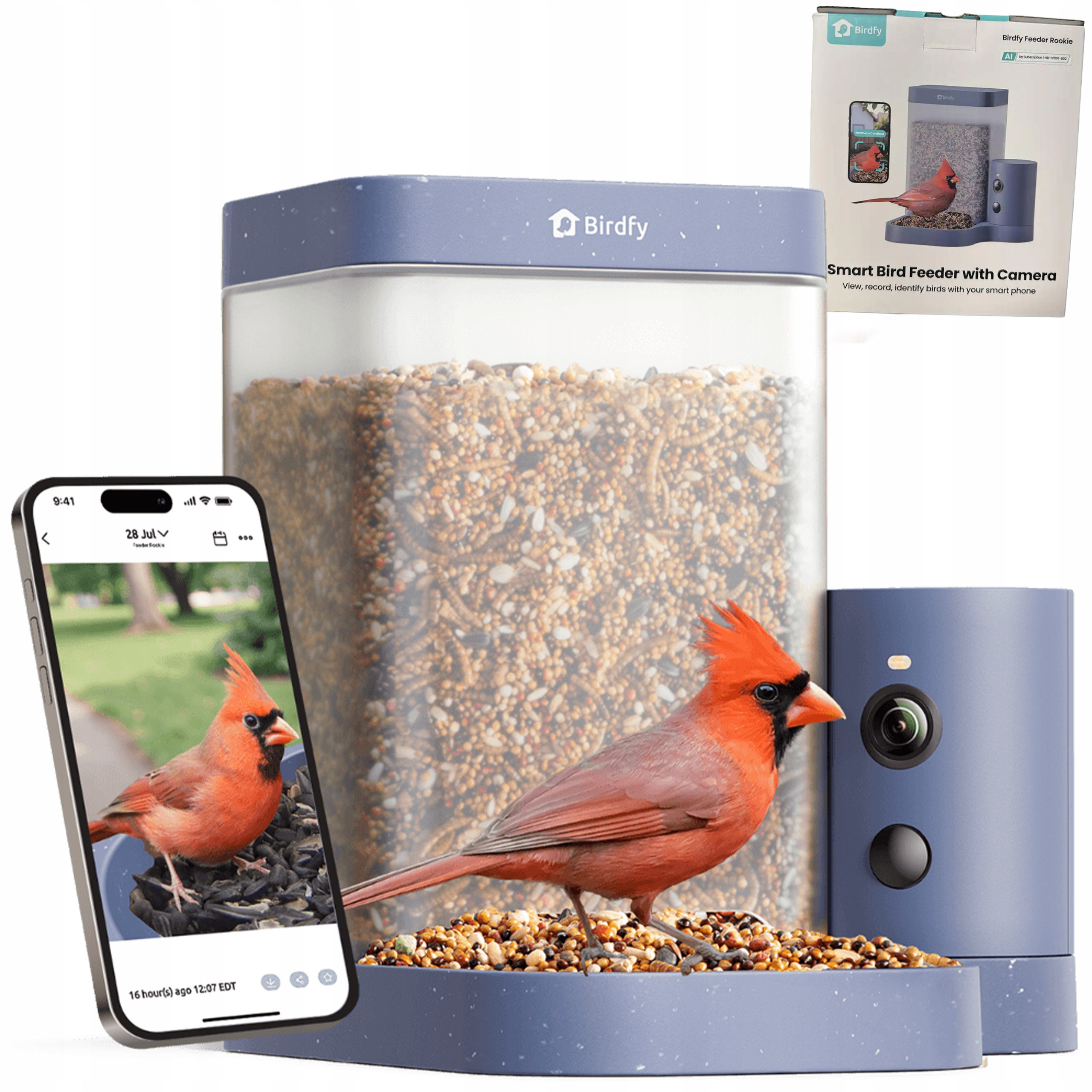 Birdfy Feeder Rookie Ai Karmnik dla Ptaków z Kamerą Ai z Rozpoznawaniem