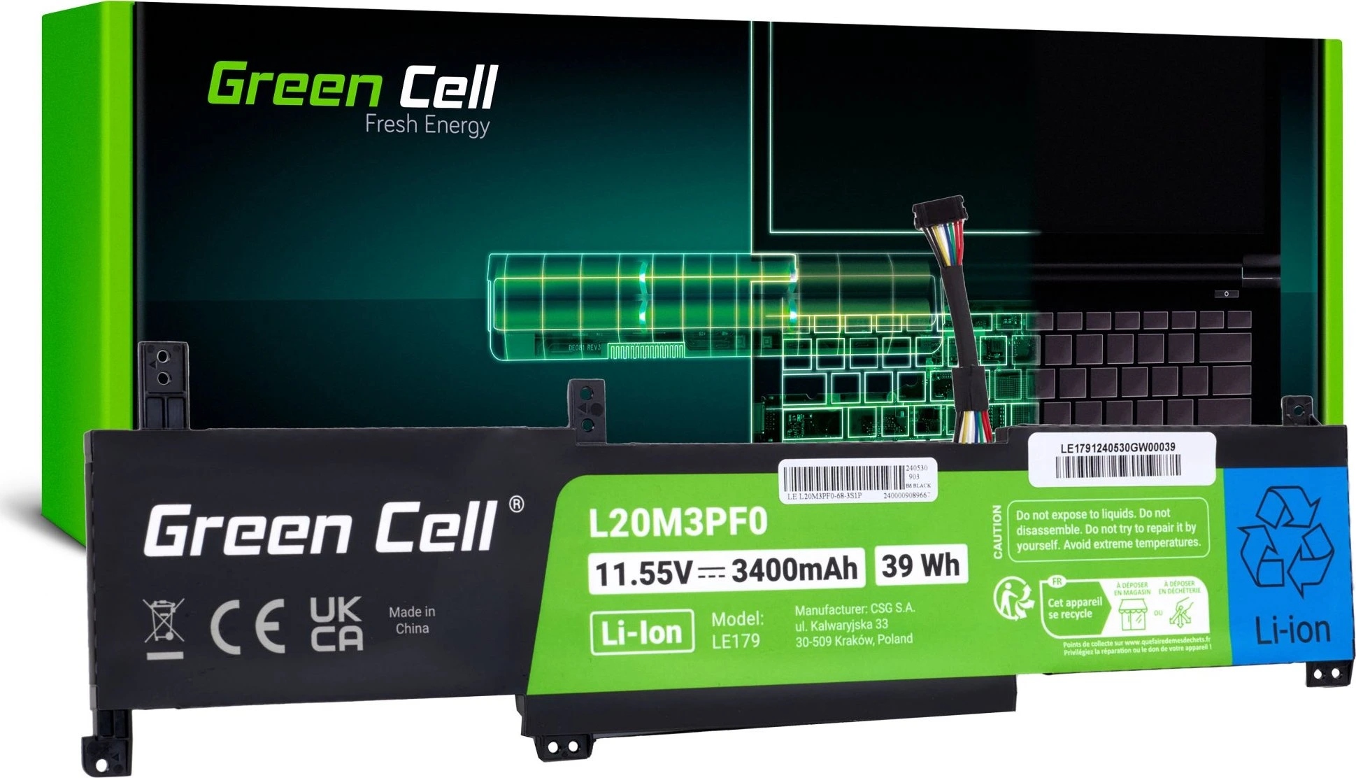 Batéria L20M3PF0 Lenovo Ideapad 3-14ITL6 15ITL6 17ITL6 S14 V14 15 17 G2 G3
