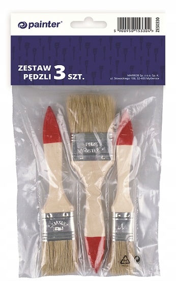 

Zestaw Pędzli Malarskich Uniwersalny Painter 3 Szt