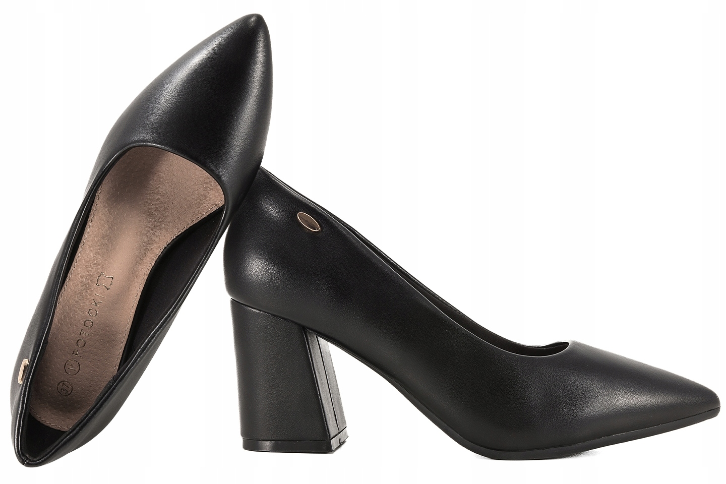 Potocki 26-41314BK Dámské Polobotky Na Podpatku Eko Kůže černé 37