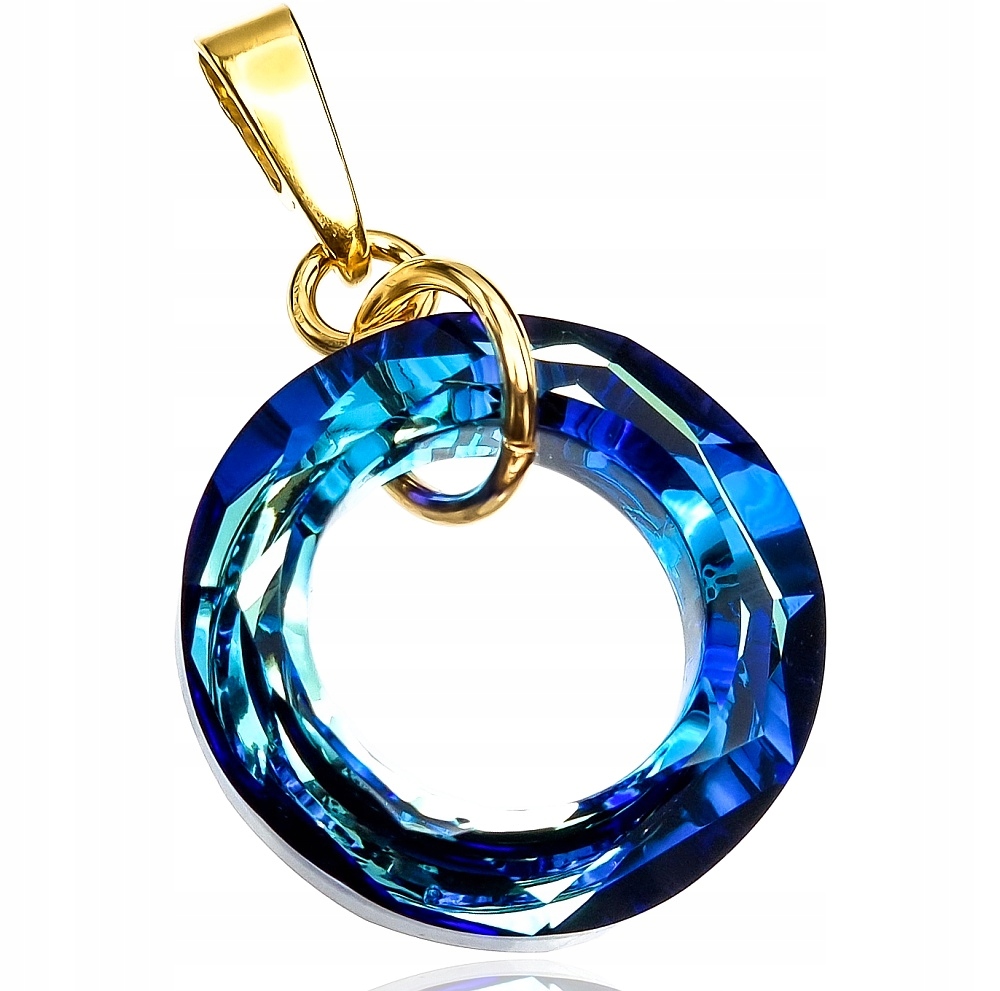 Krystaly Krásný Přívěsek Bermuda Ring Zlaté Stříbro