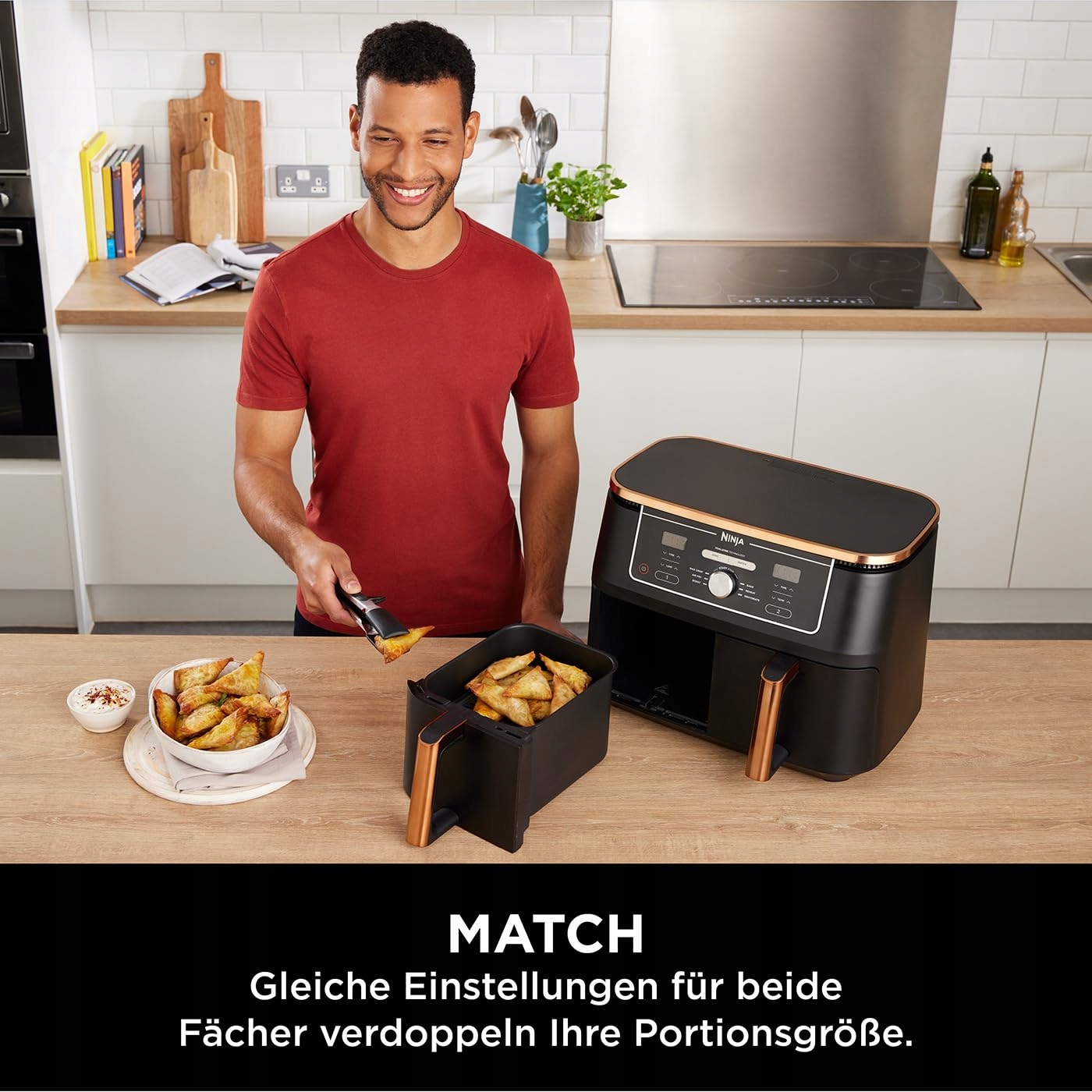 NINJA Foodi MAX Dual Zone Frytkownica Beztłuszczowa 9,5L 2 Kosze Zmywarka — miniatura 6