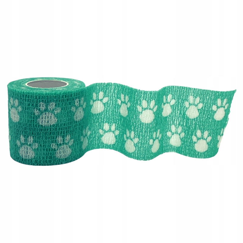 

Opaska kohezyjna bandaż 10cm x 4,5m zielony Łapki