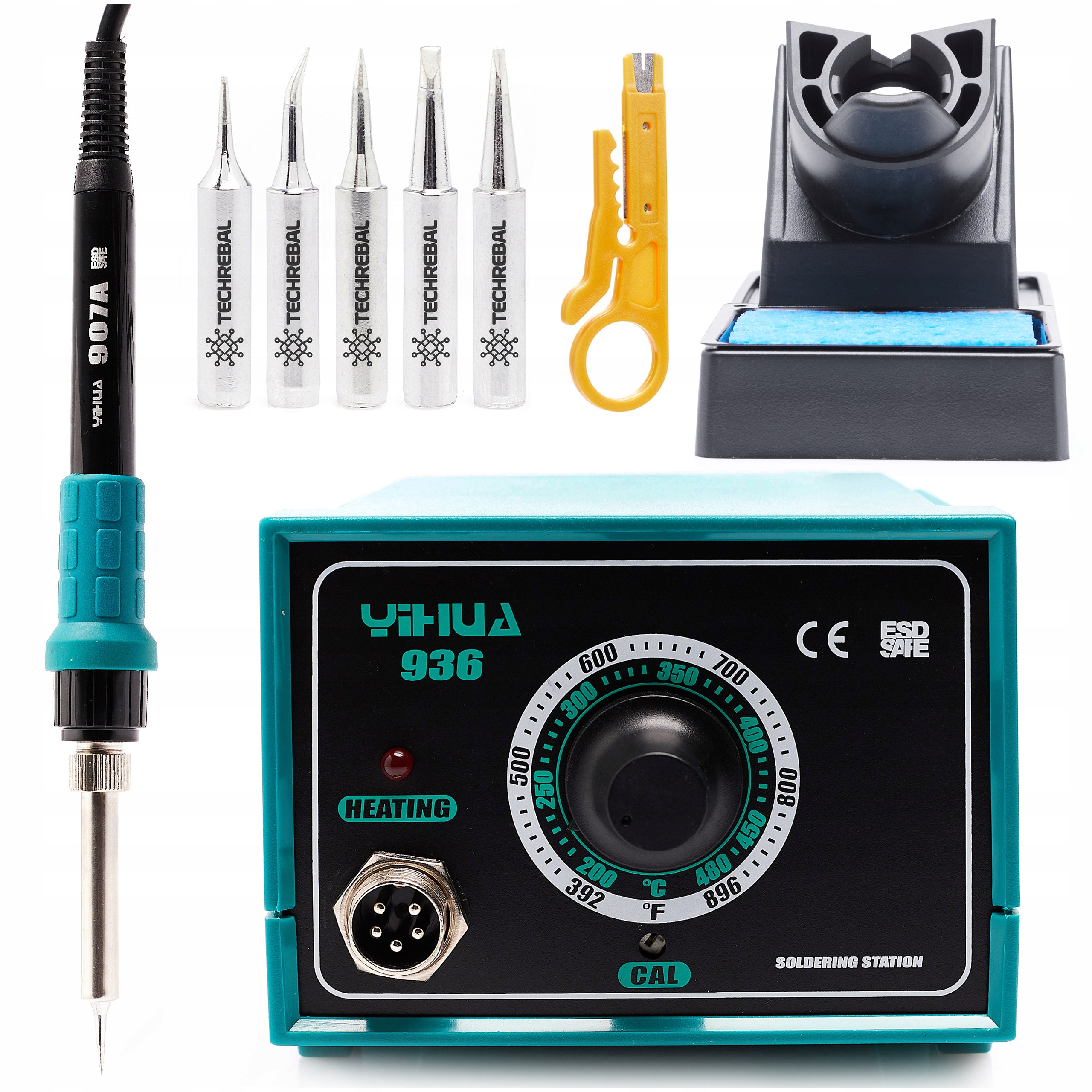 Stacja Lutownicza Yihua 936 Grotowa Kolba 907A Grot T-i Techrebal