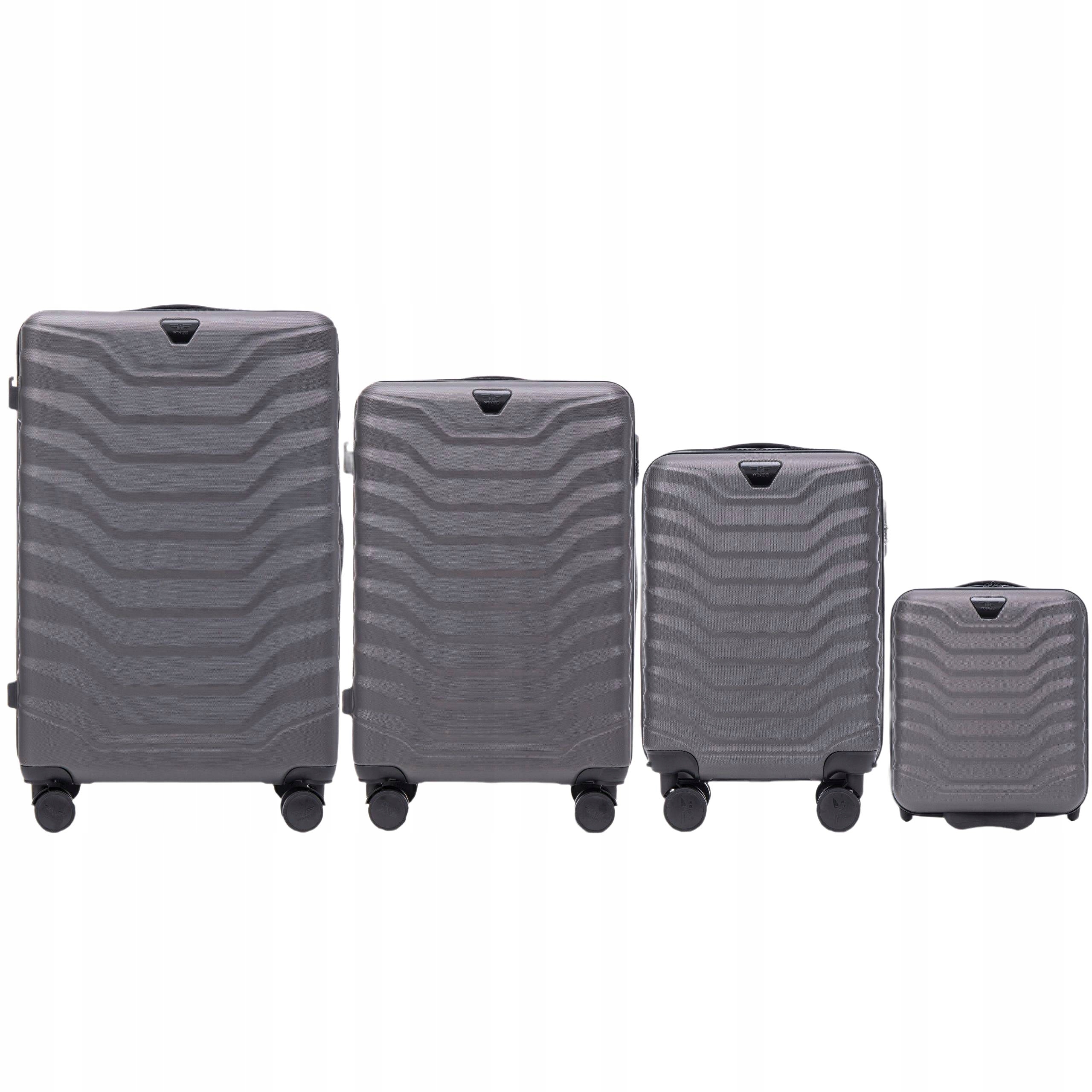Wings Sada 4 cestovních kufrů na zavazadla, sada Abs kolečka