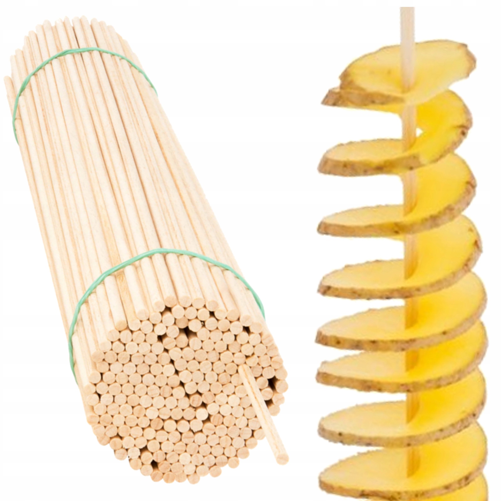 Tyčinky na kroucené brambory 200ks Twister chipstix Pevné 50cm Pzh