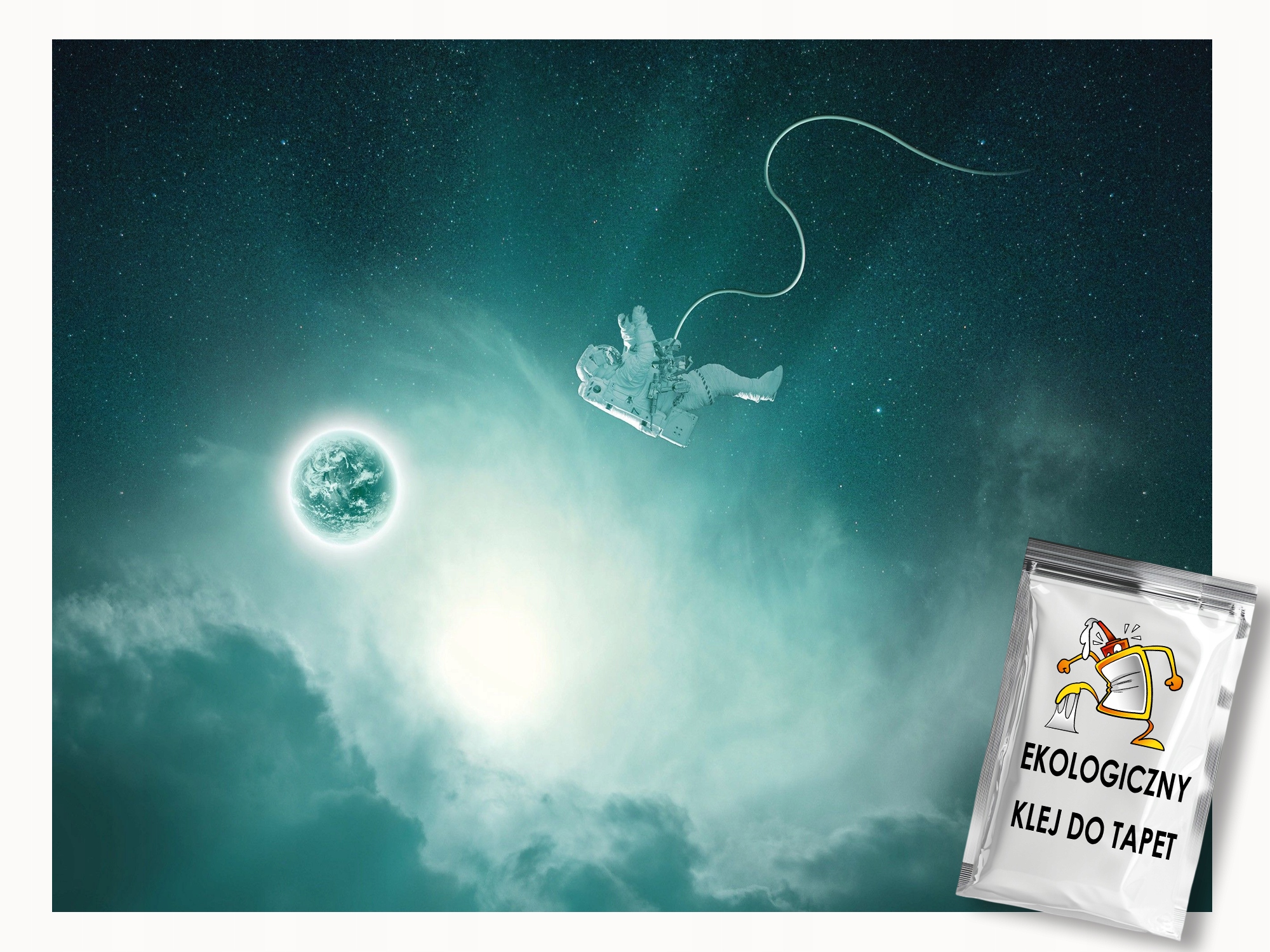 Fototapeta Flizelina Vesmír Hvězdy Astronaut Planety 200x140 lepidlo