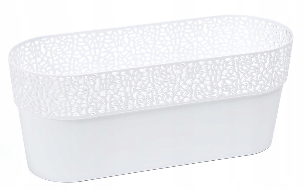 

Osłonka Rosa owalna 30 biała kwiat storczyki grób