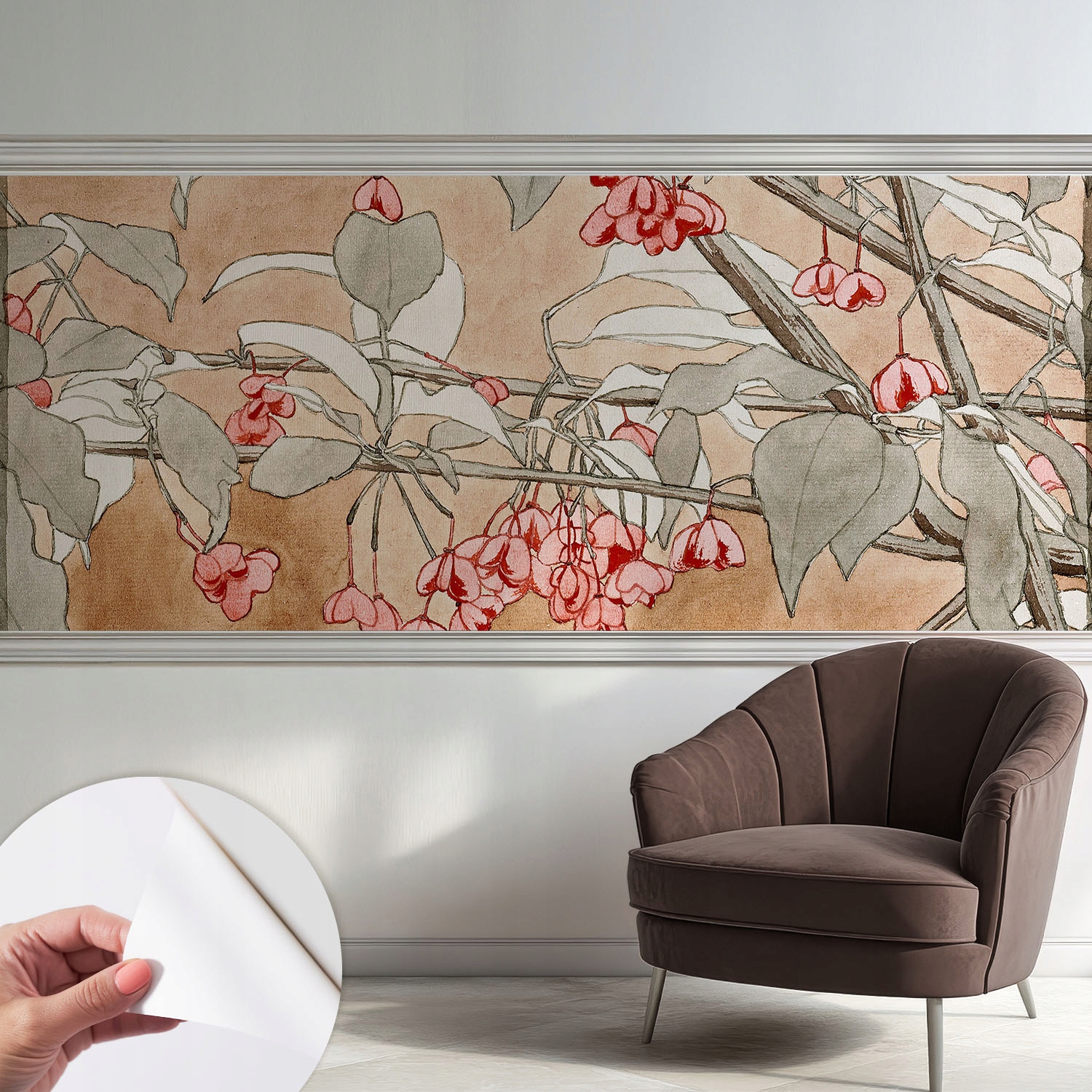 Módní Samolepicí tapeta na zeď Dýha Květinová harmonie 250x104 cm