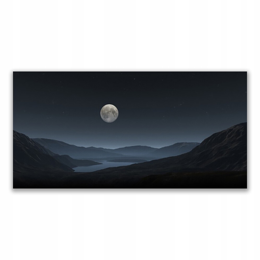 

Obraz akryl z grafiką 120x60 Noc Księżyc Krajobraz