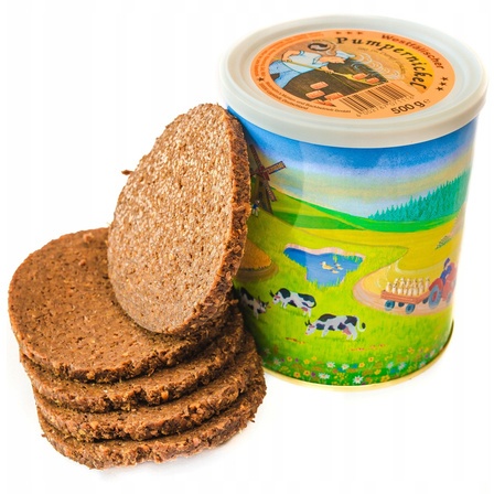 Levně 12 x Benus Pumpernikiel žitné pečivo v plechovce 500 g