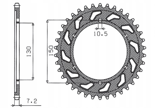 Zębatka Tylna 300 48 Honda XL 650V Transalp '01-'07 (JTR300.48) (łańc. 525)