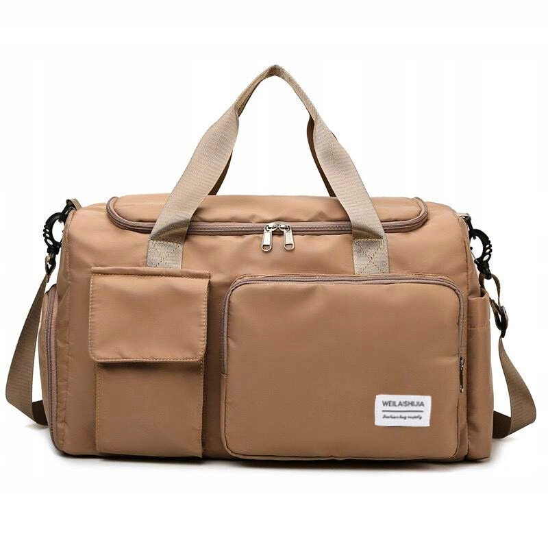 TORBA DAMSKA FUNKCJONALNA PODRÓŻNA SPORTOWA TURYSTYCZNA BEŻOWA NA SIŁOWNIĘ Kod producenta 2