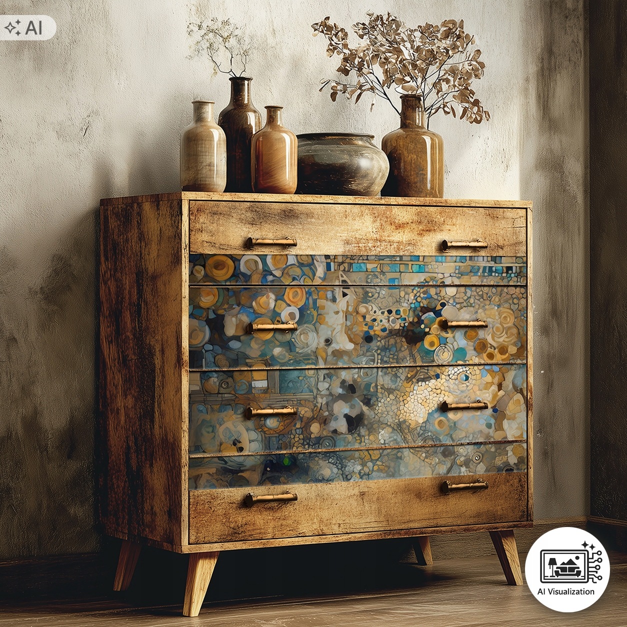 Sada nábytkového papíru pro decoupage FPA1009 Inspired by Klimt