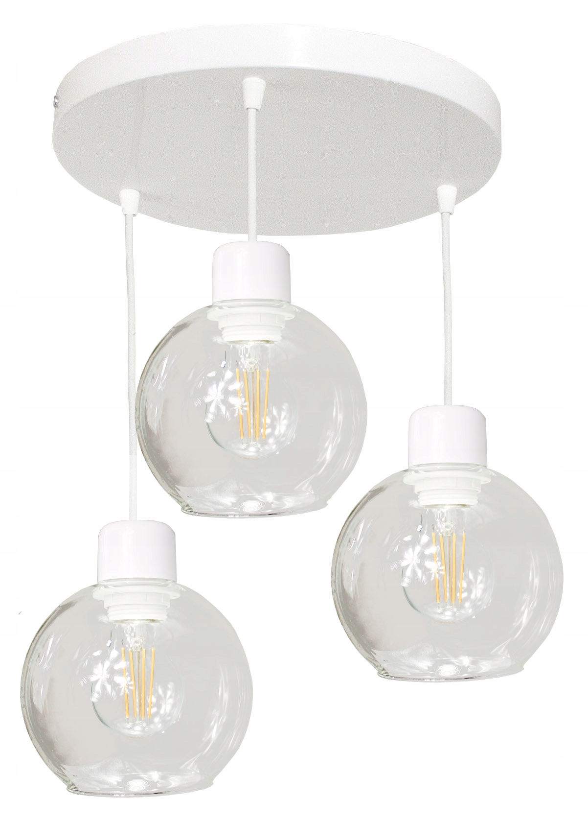 Lustrová závěsná lampa s skleněnými stropními stínidly Glass loft stropní lampa