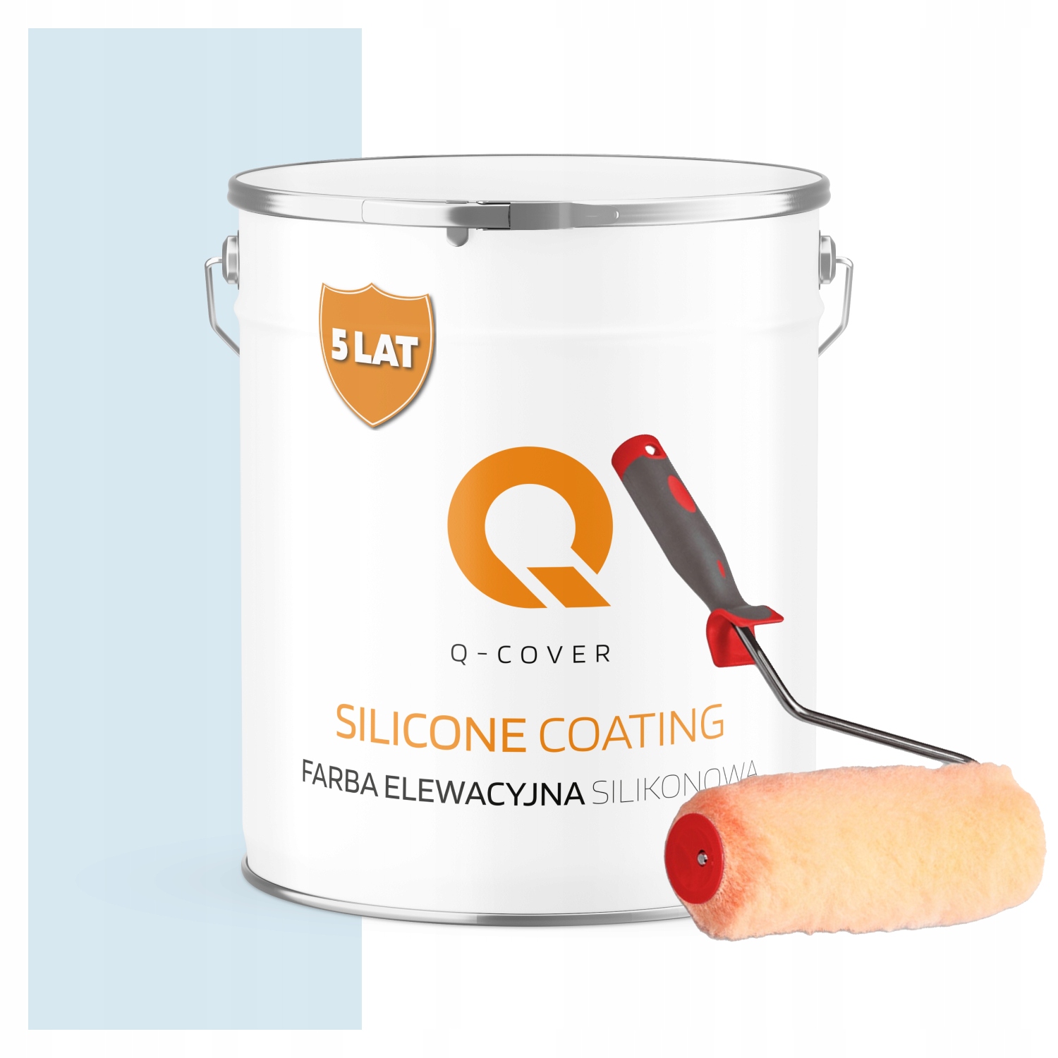 Vonkajšia fasádna farba na omietku 5L Biela Modrá valček