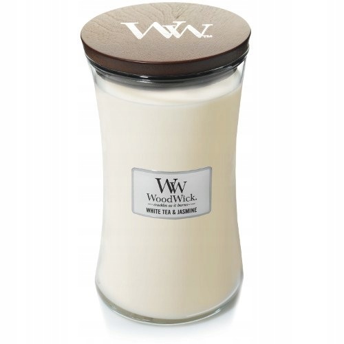 Velká svíčka White Tea & Jasmine Woodwick