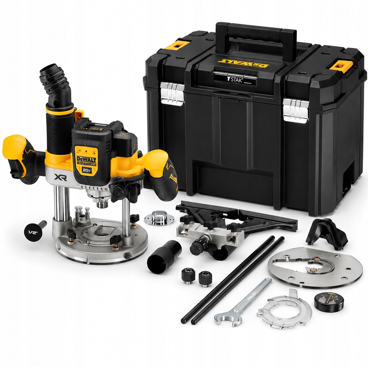 Frezarka górnowrzecionowa DeWalt DCW620NT 18V 70 mm 8/12 mm z odsysaniem