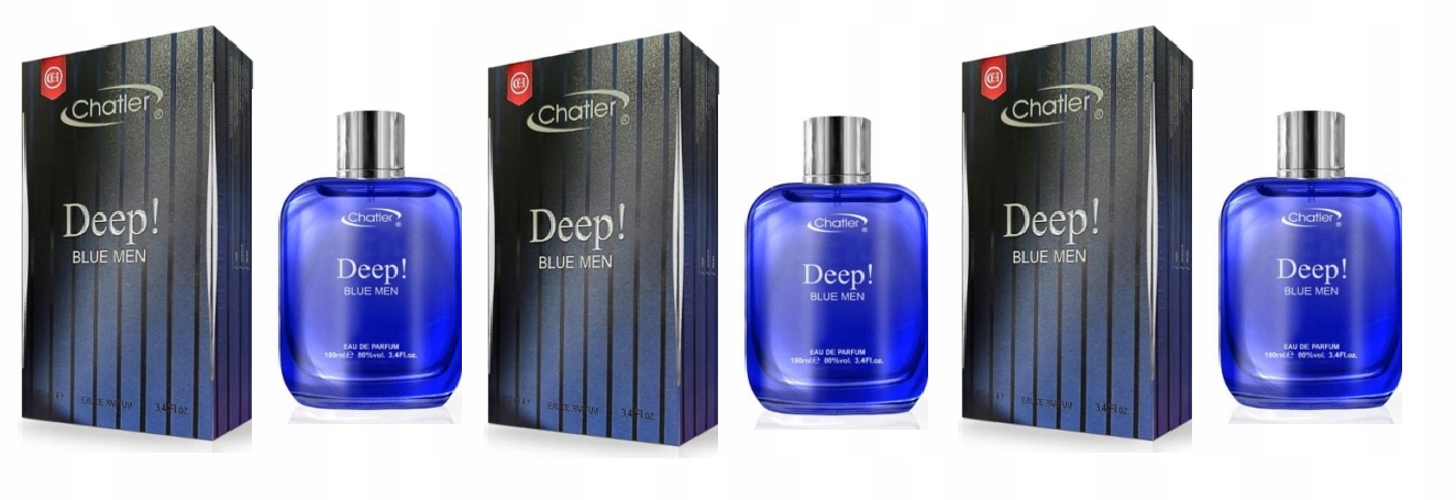 Chatler Deep! Blue 3x100 ml pánská parfémovaná voda Set