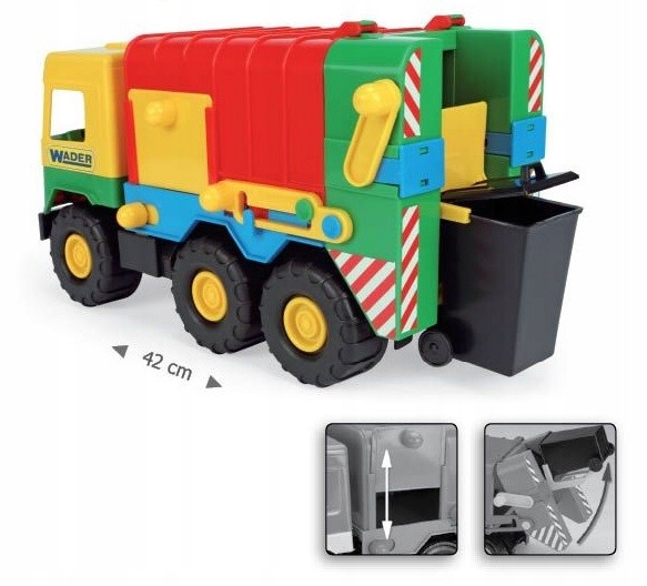 ŚMIECIARKA WADER CITY TRUCK MIDDLE TRUCK SUPER!!! Wiek dziecka 3 lata +