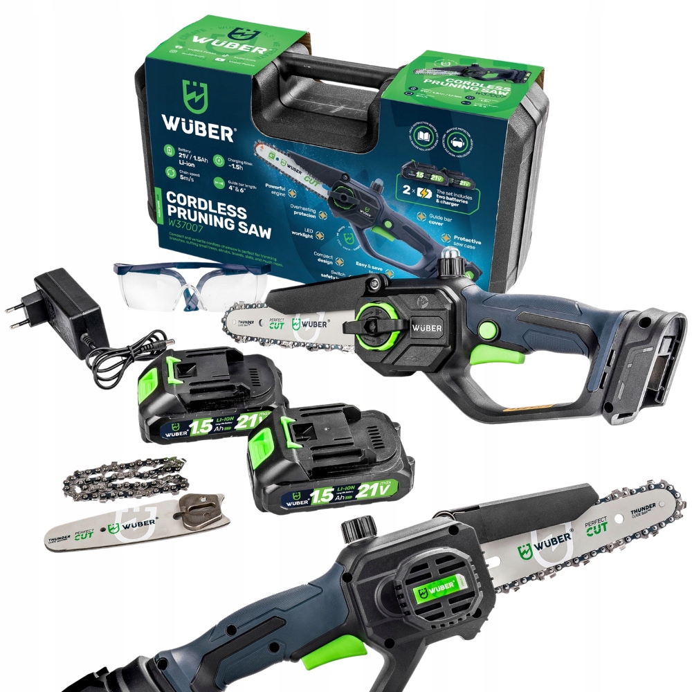 Mocná řetězová pila na akumulátor Mini Pila na větve Set 2x aku